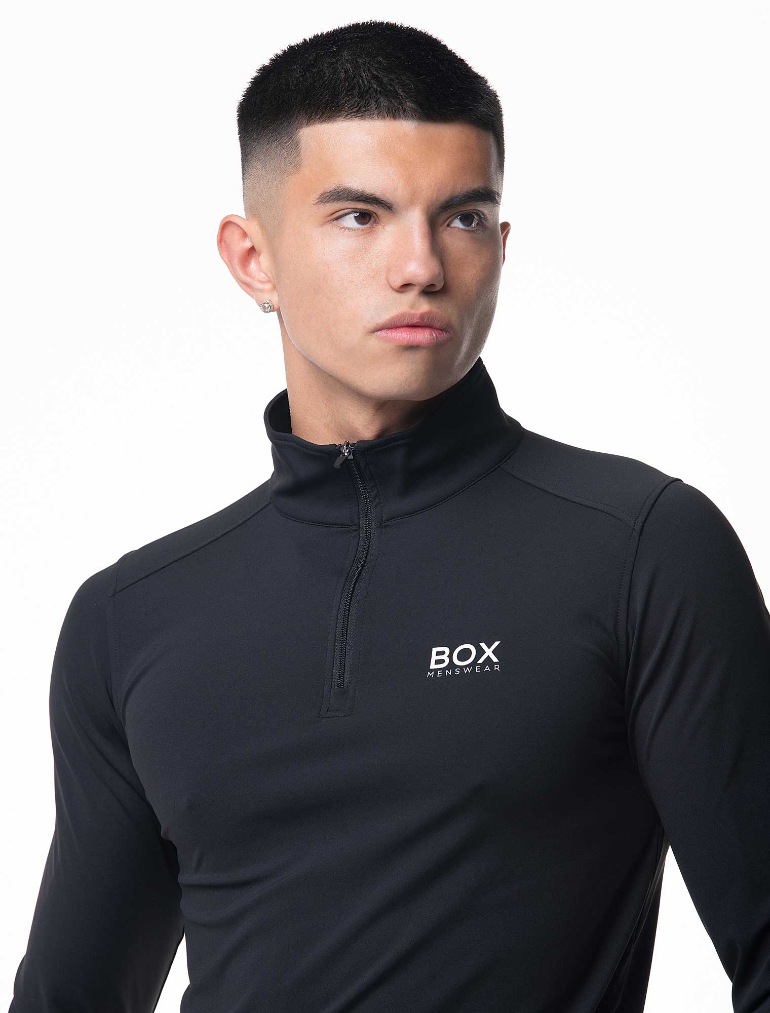 Active Panelled 1/4 Zip Jacket - Black - Image 3