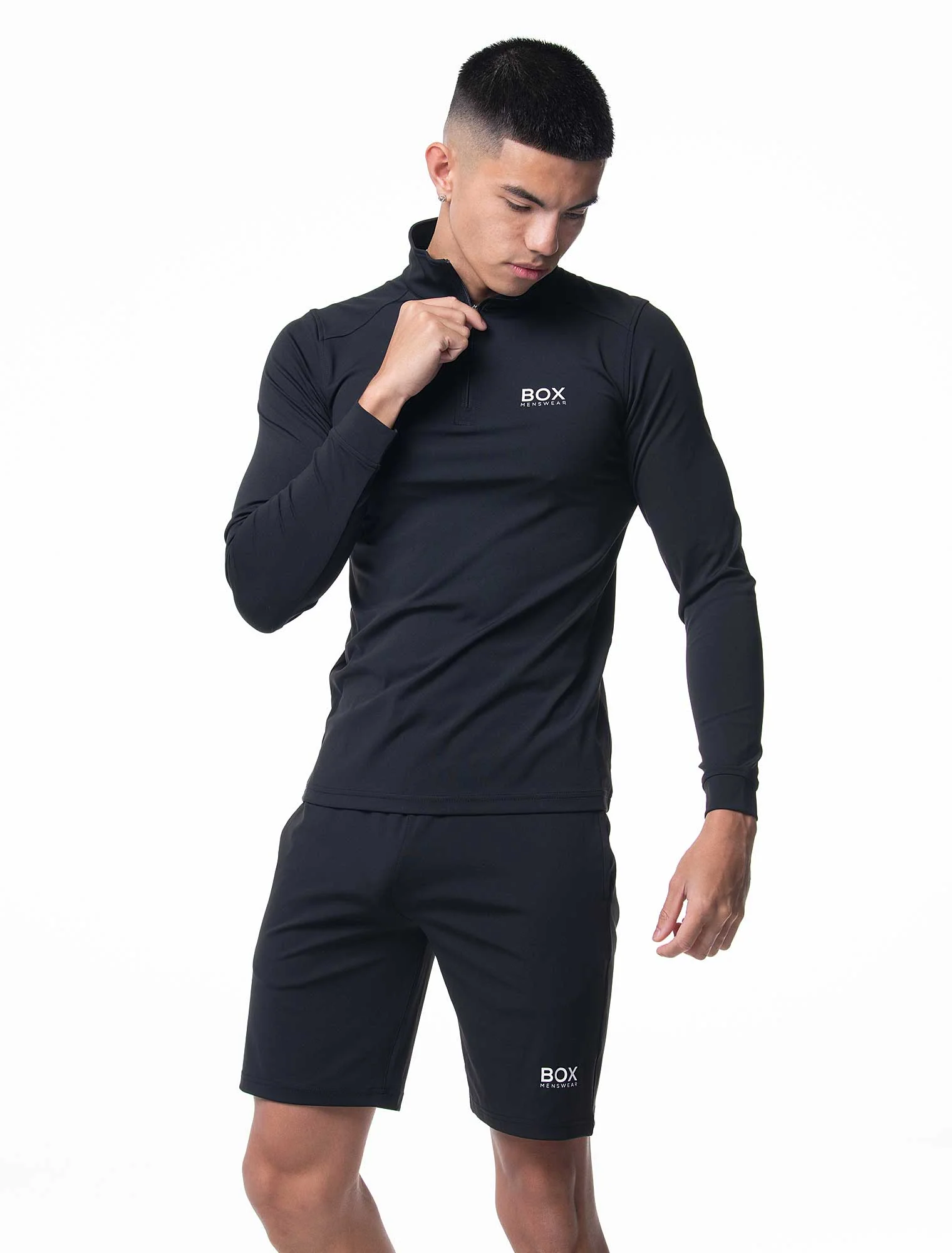 Active Panelled 1/4 Zip Jacket - Black - Image 4