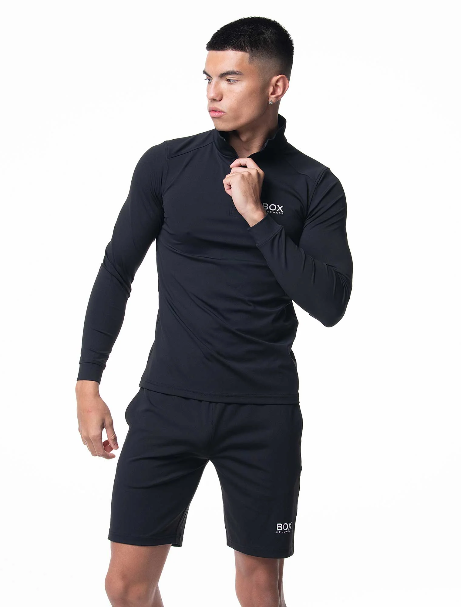 Active Panelled 1/4 Zip Jacket - Black - Image 7