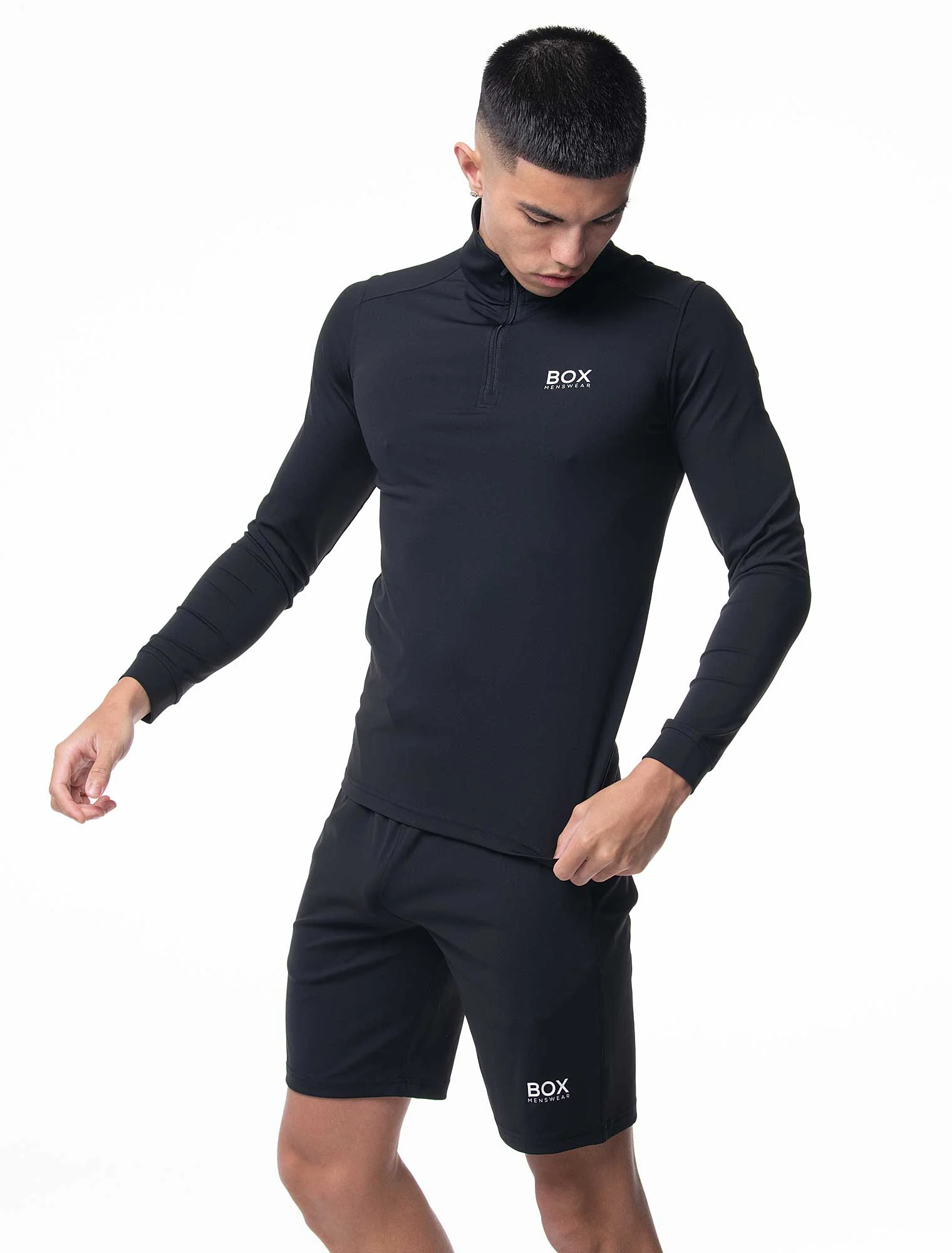 Active Panelled 1/4 Zip Jacket - Black - Image 9