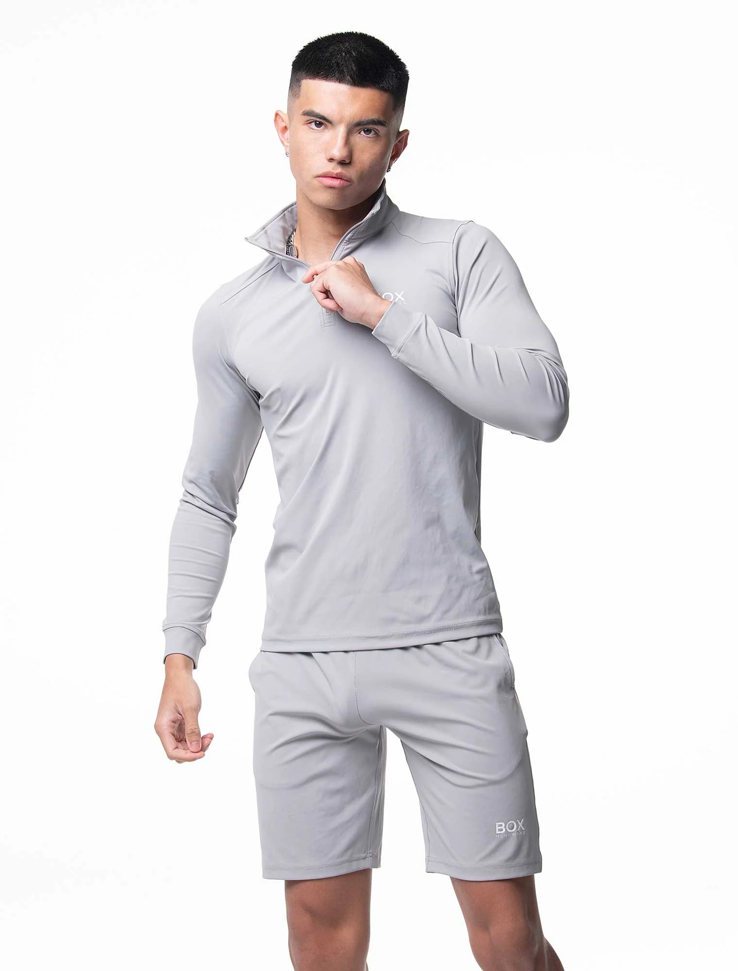 Active Panelled 1/4 Zip Jacket - Grey - Image 10