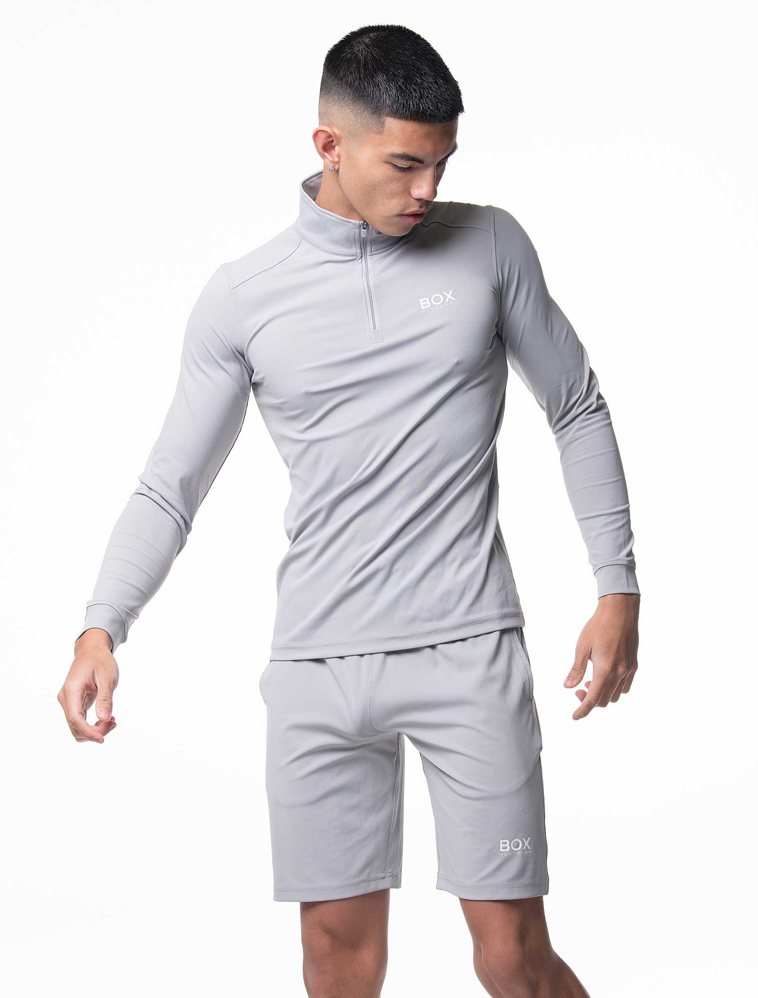 Active Panelled 1/4 Zip Jacket - Grey - Image 3
