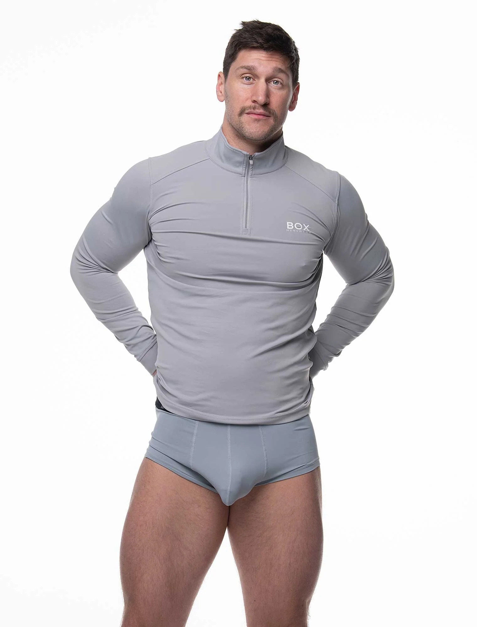 Active Panelled 1/4 Zip Jacket - Grey - Image 5
