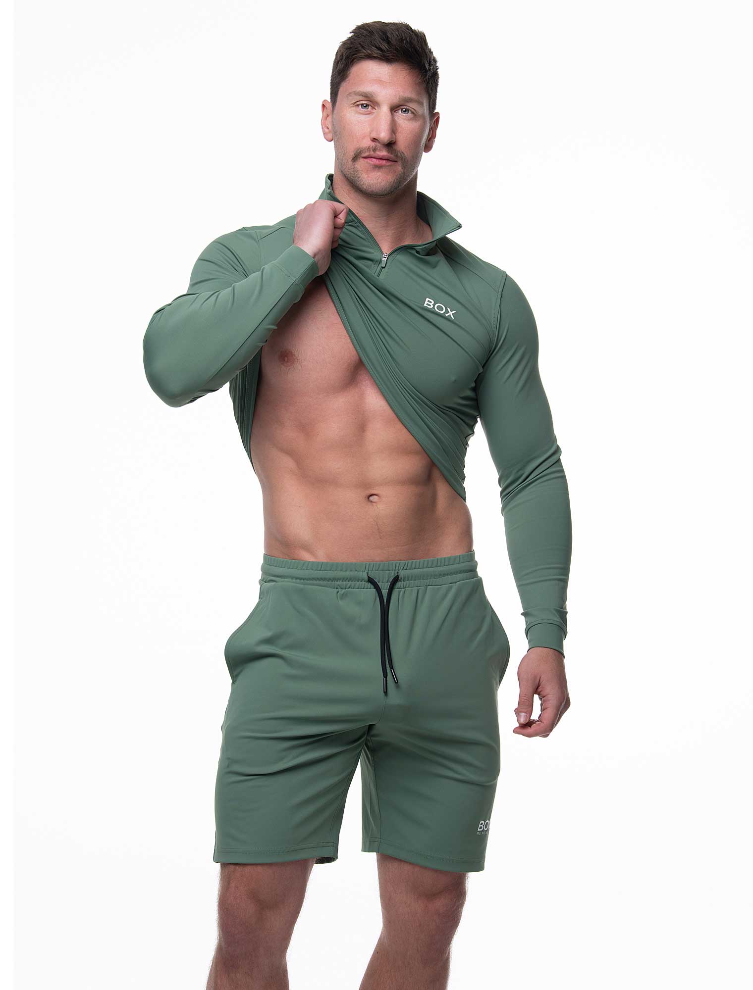 Active Panelled Sports Shorts - Green - Image 5
