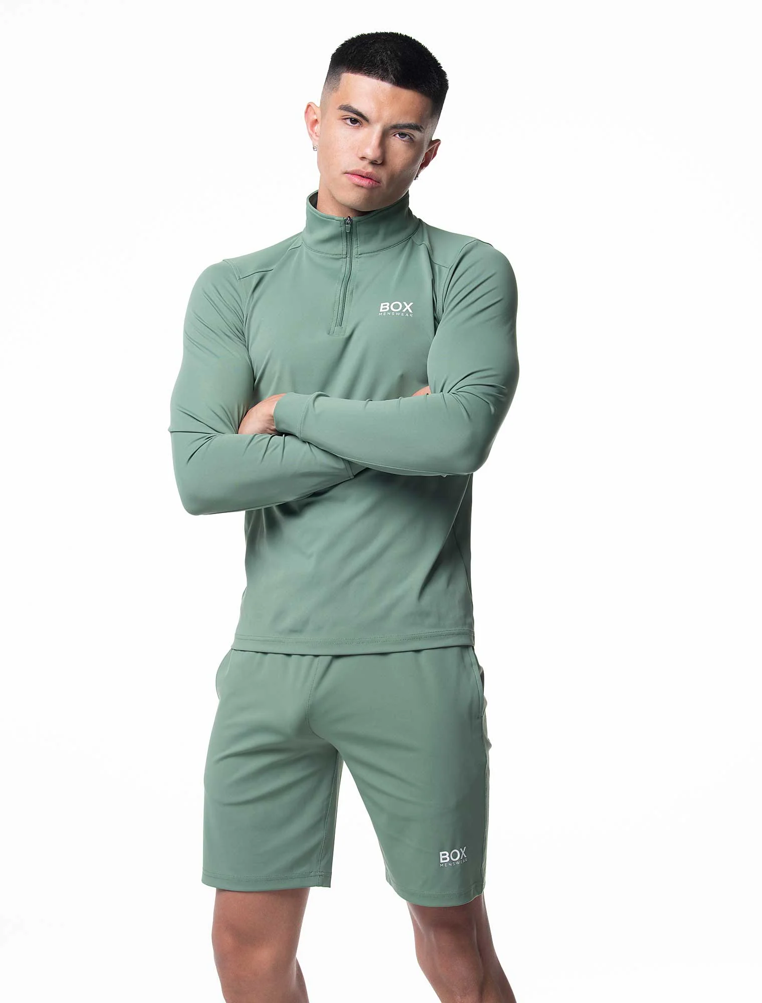 Active Panelled Sports Shorts - Green - Image 6