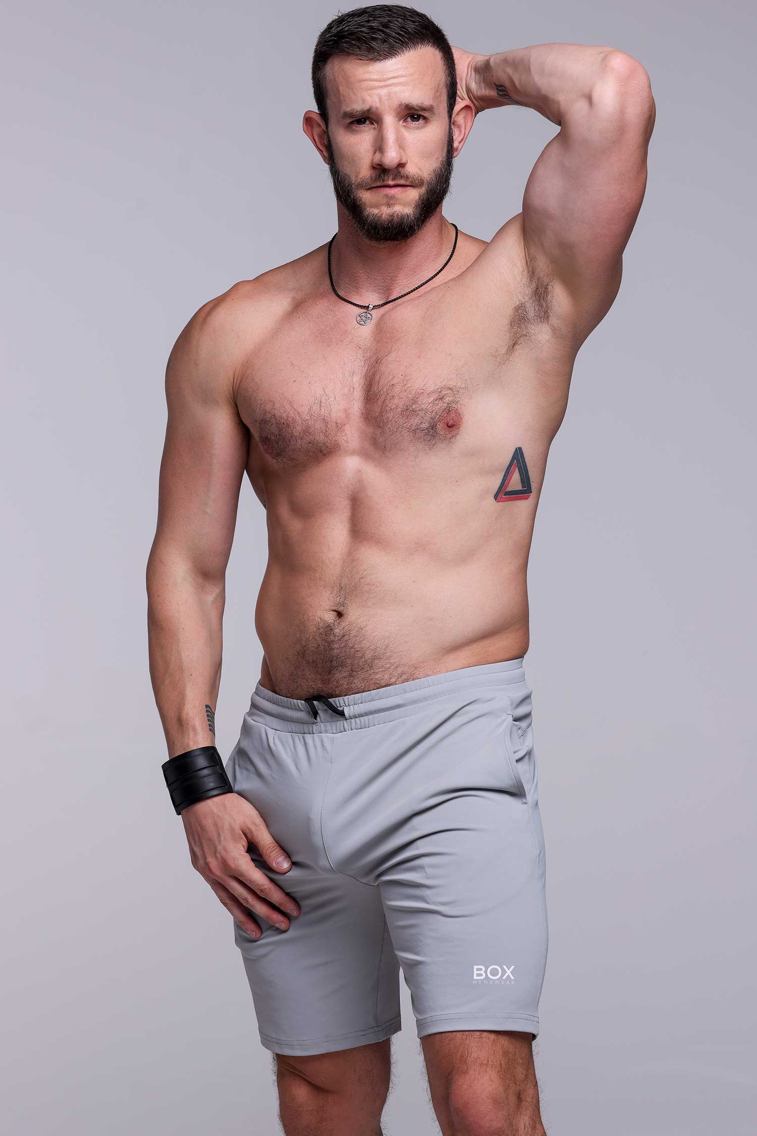 Active Panelled Sports Shorts - Grey - Image 2