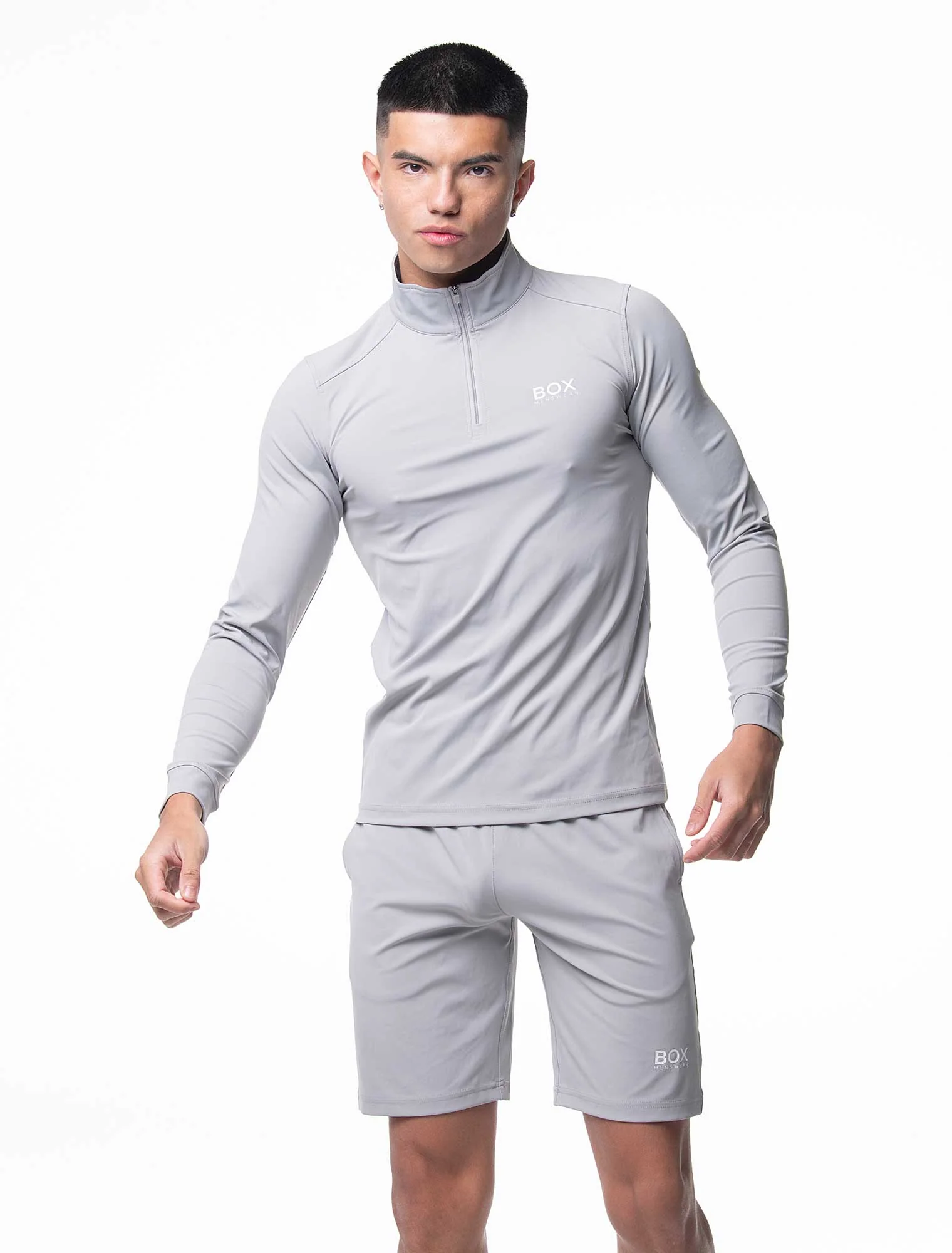 Active Panelled Sports Shorts - Grey - Image 3