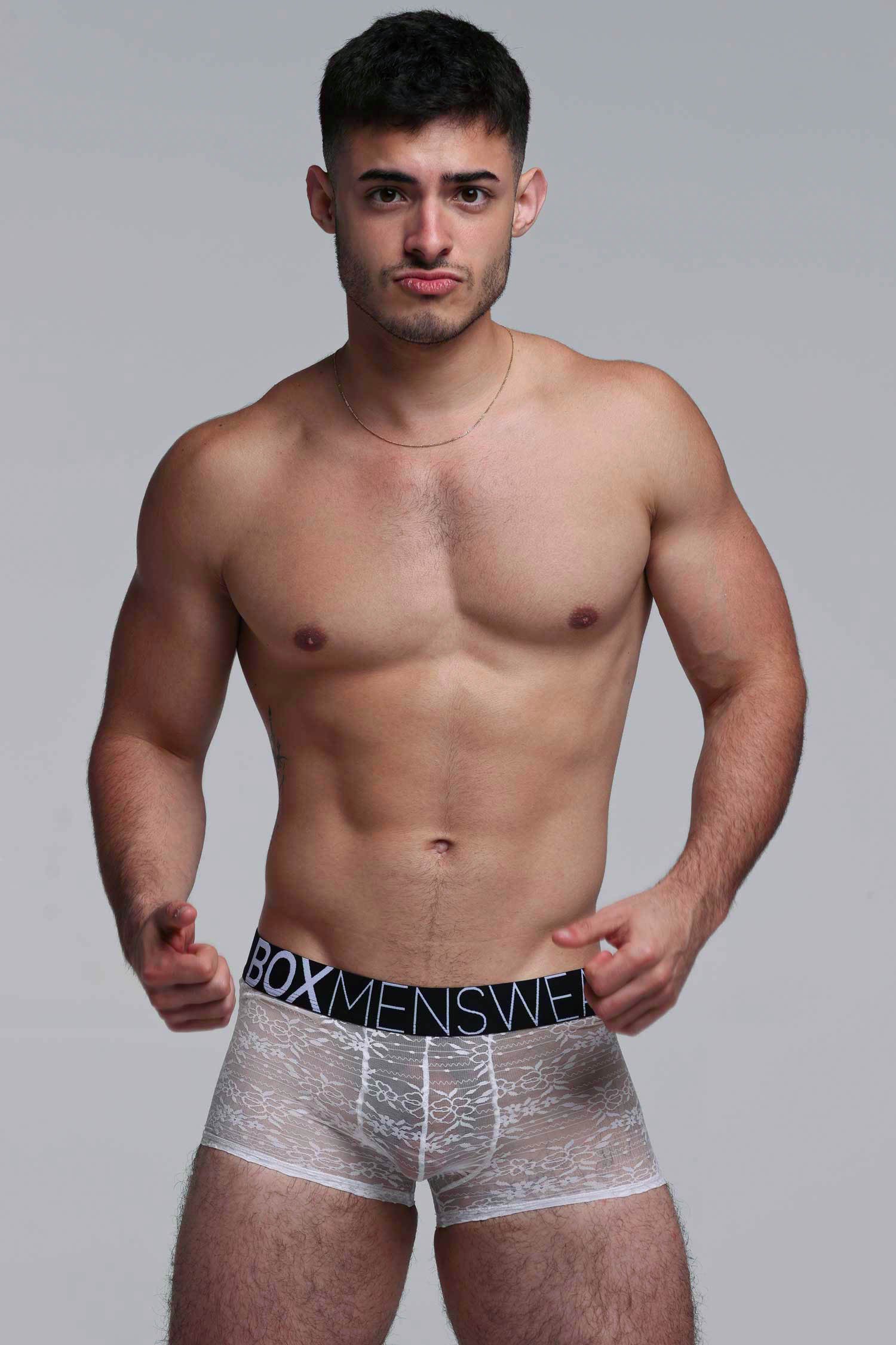 All Over Lace Boxers - White Heat - Image 5