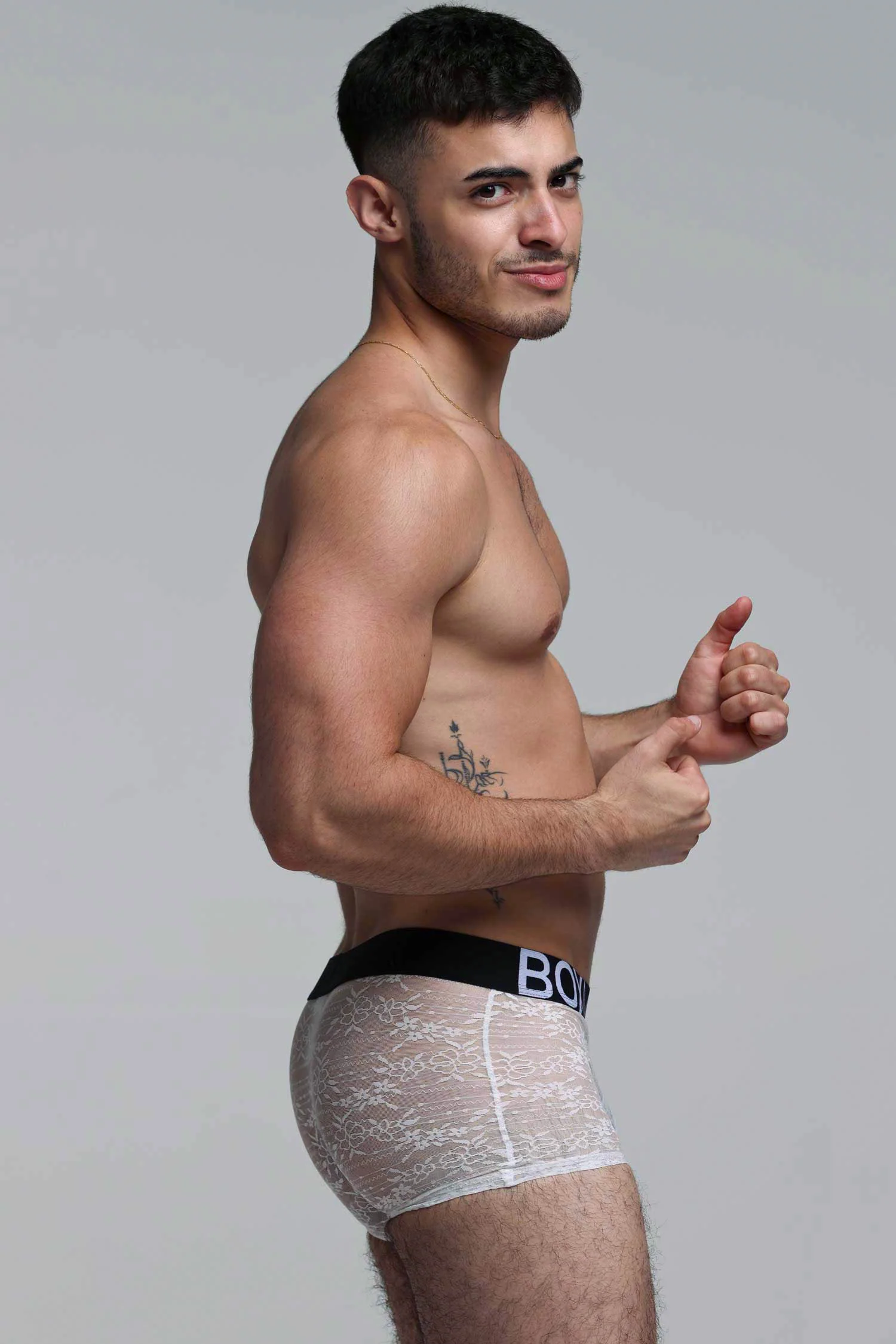 All Over Lace Boxers - White Heat - Image 7
