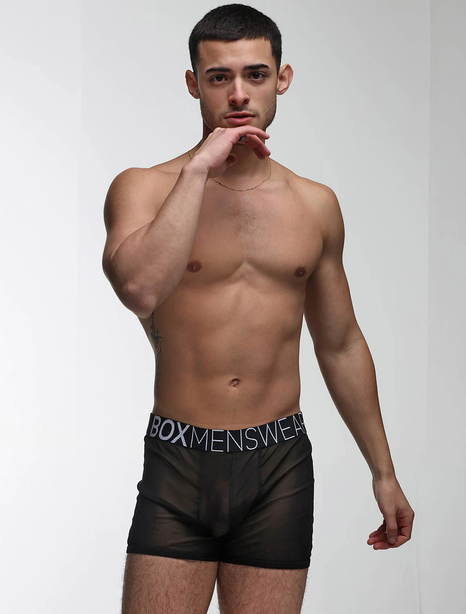 All Over Mesh Boxers - Black - Image 3