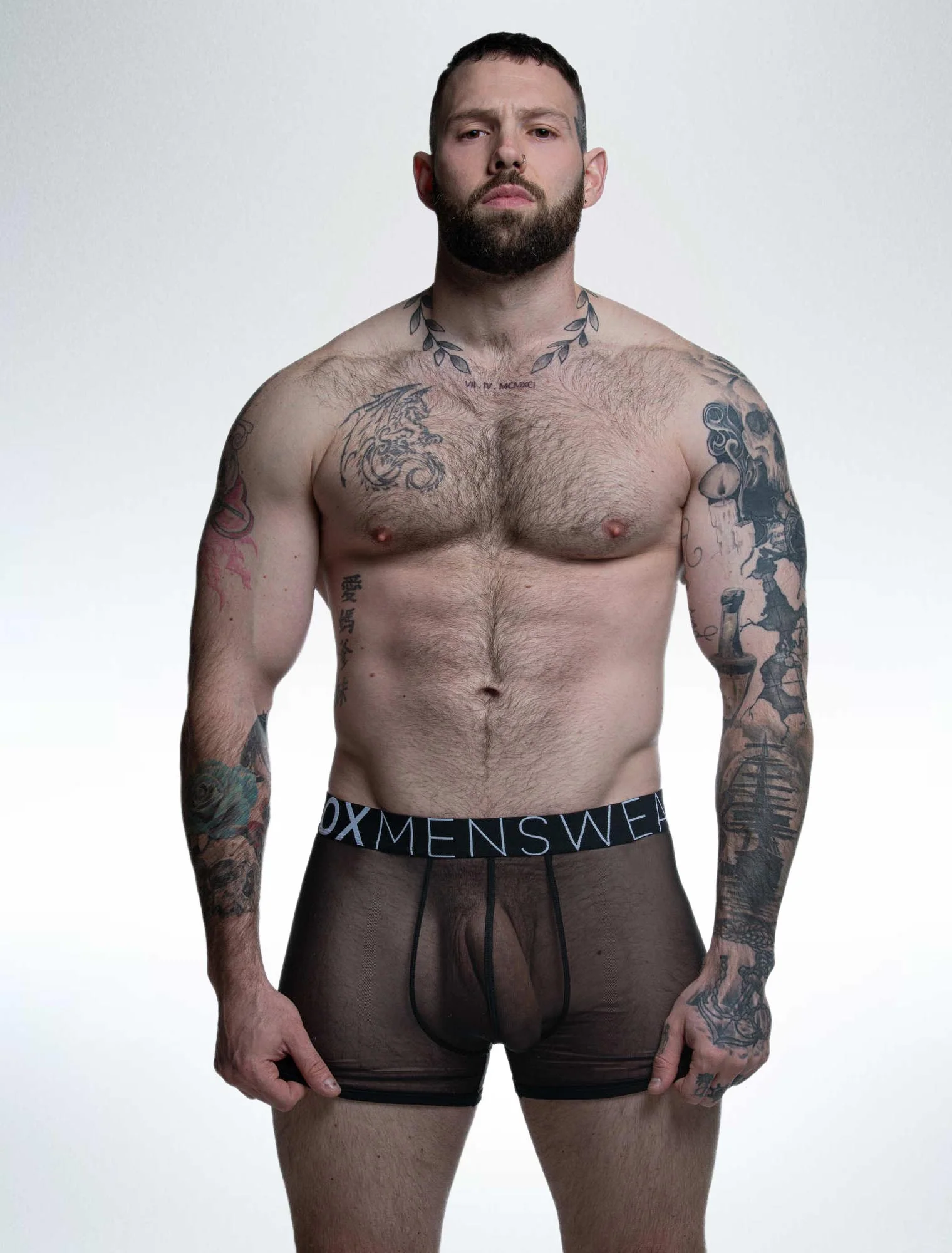 All Over Mesh Boxers - Black - Image 4