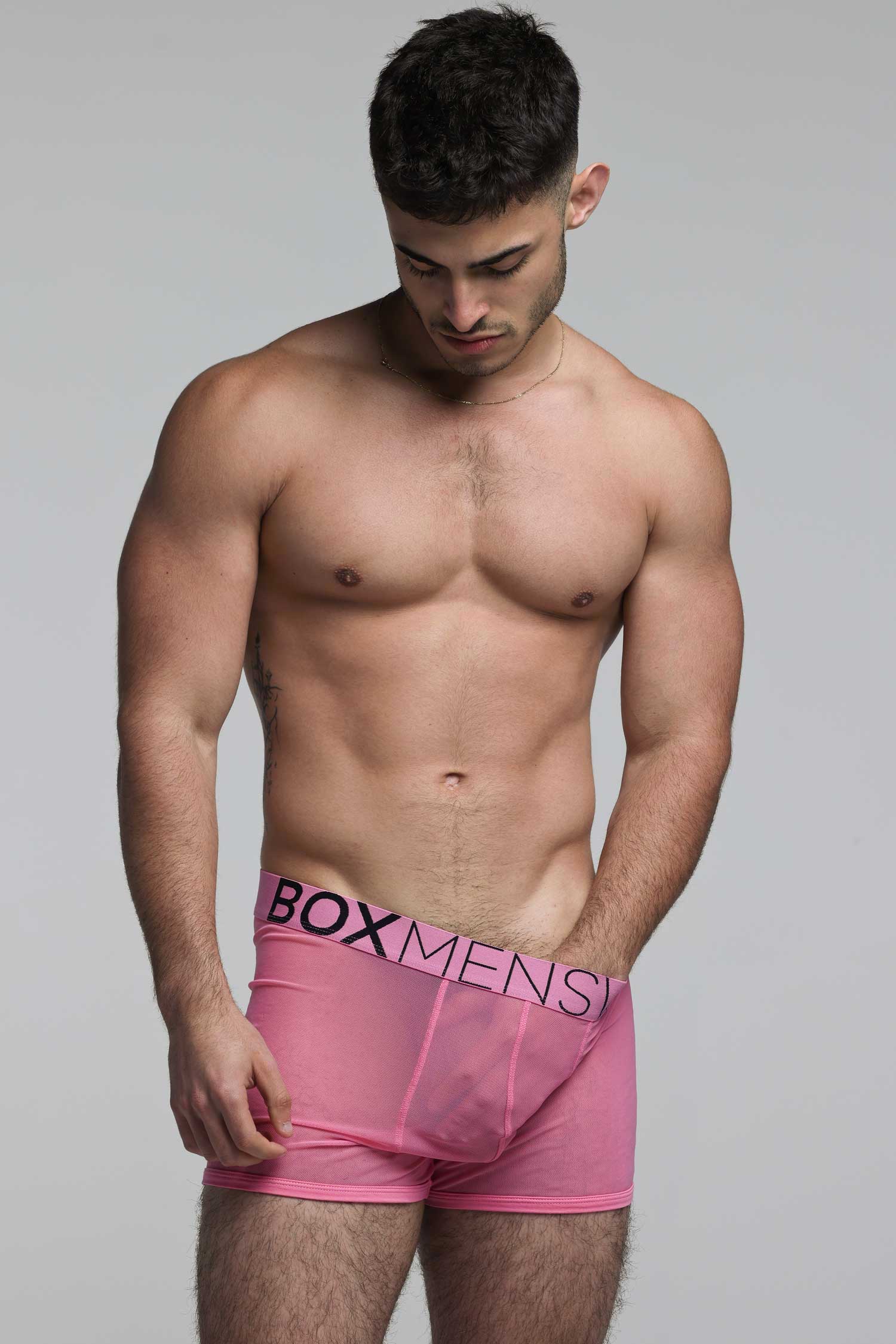 All Over Mesh Boxers - Boyfriend Pink - Image 2