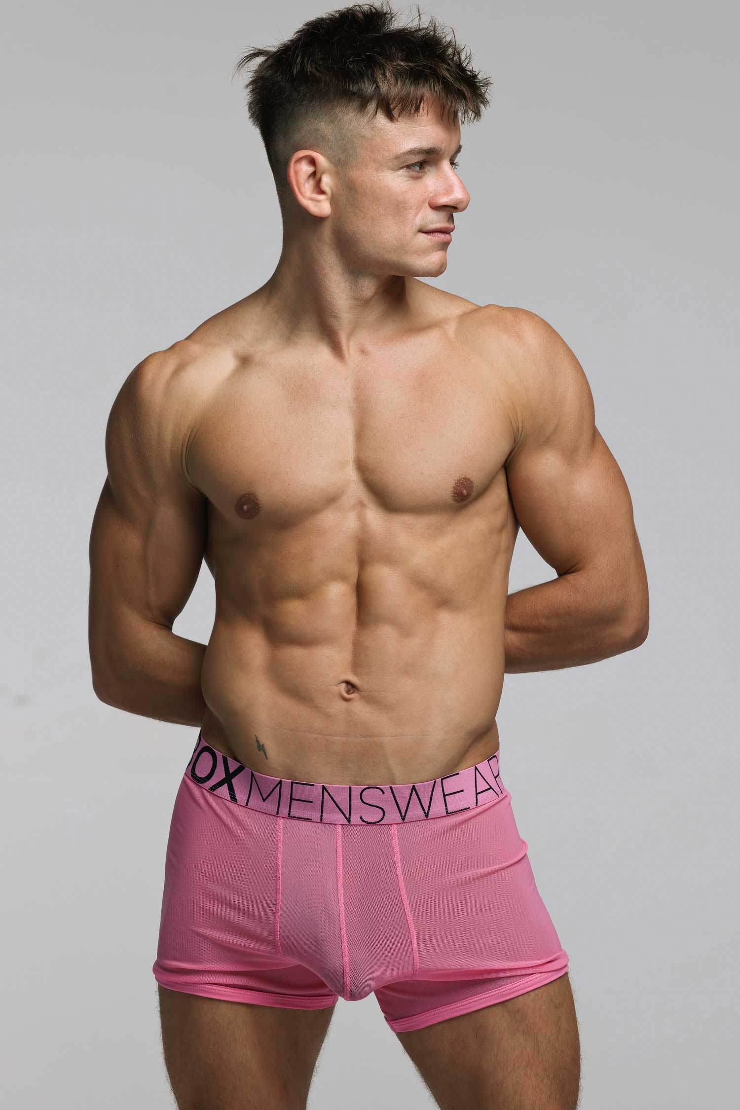 All Over Mesh Boxers - Boyfriend Pink - Image 4