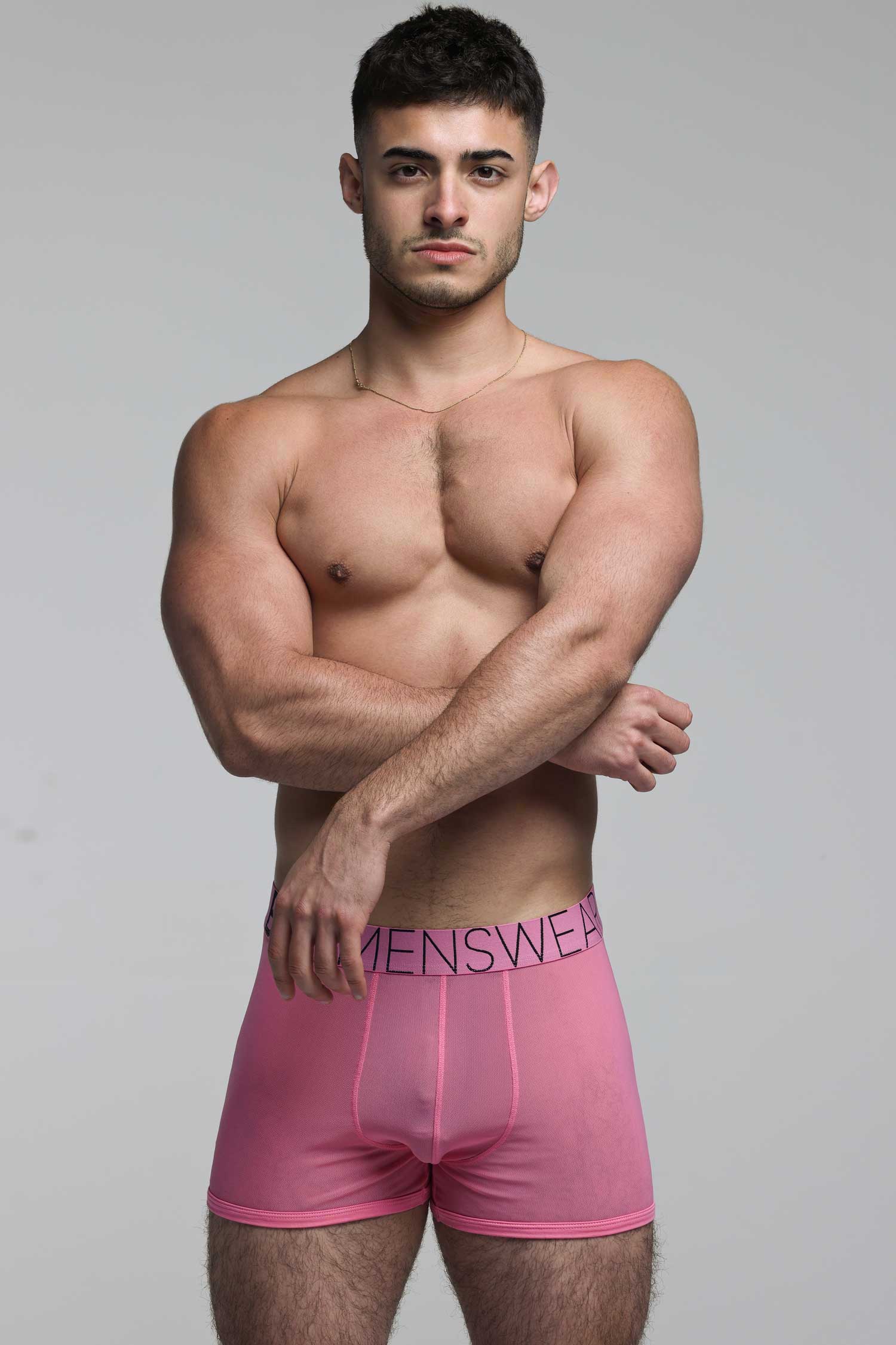 All Over Mesh Boxers - Boyfriend Pink - Image 7