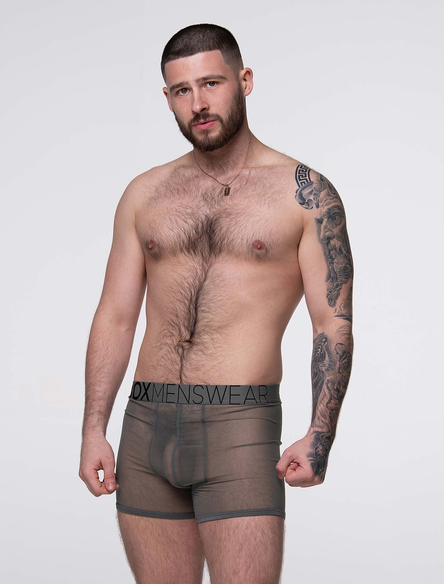 All Over Mesh Boxers - Grey Steel - Image 3