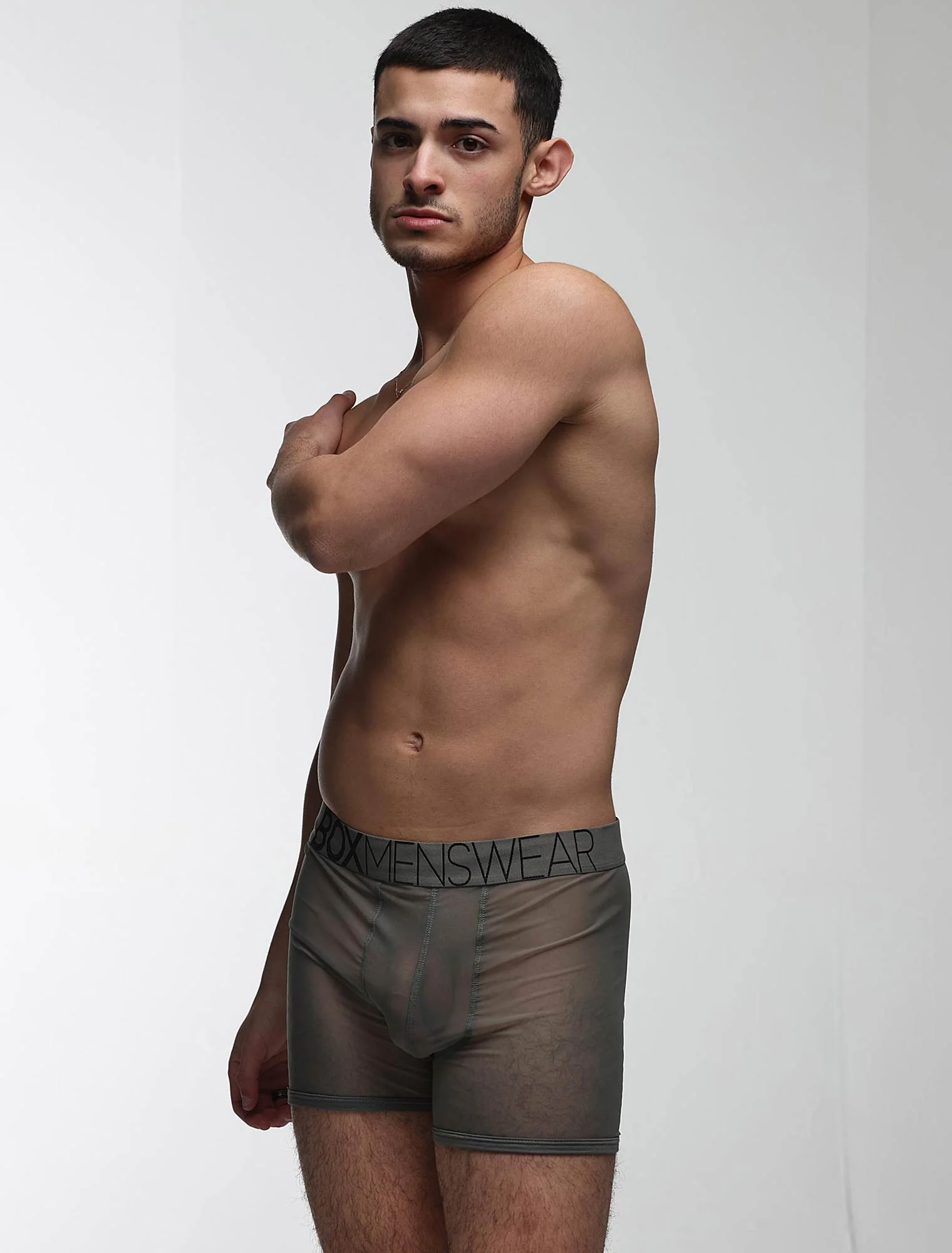 All Over Mesh Boxers - Grey Steel - Image 5