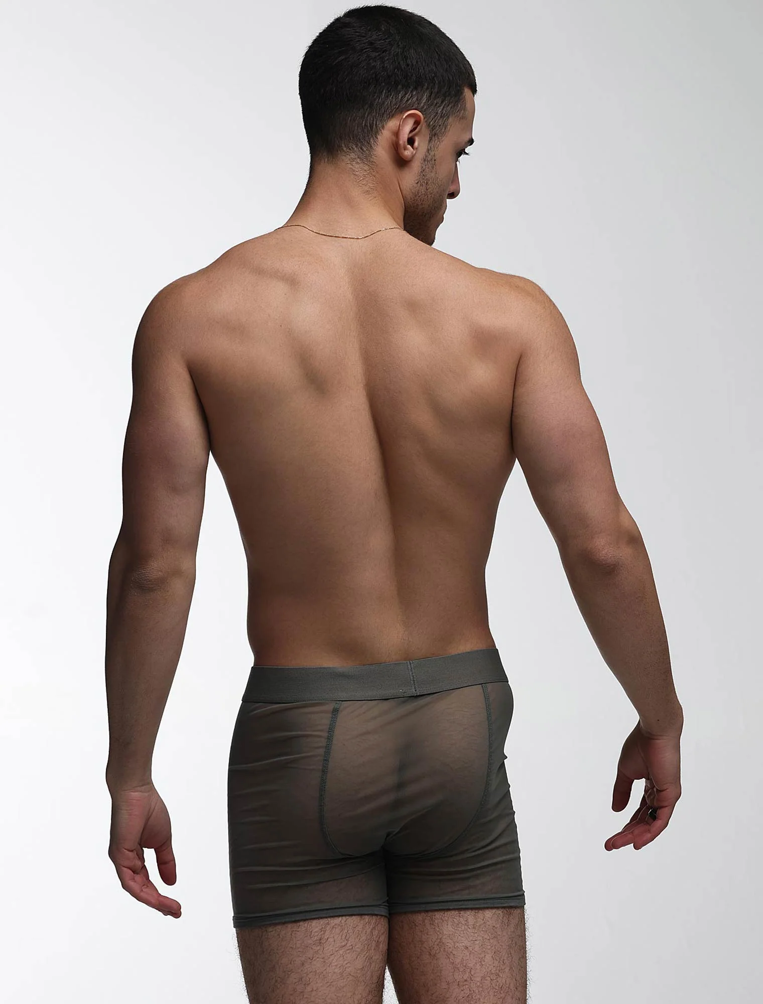 All Over Mesh Boxers - Grey Steel - Image 7