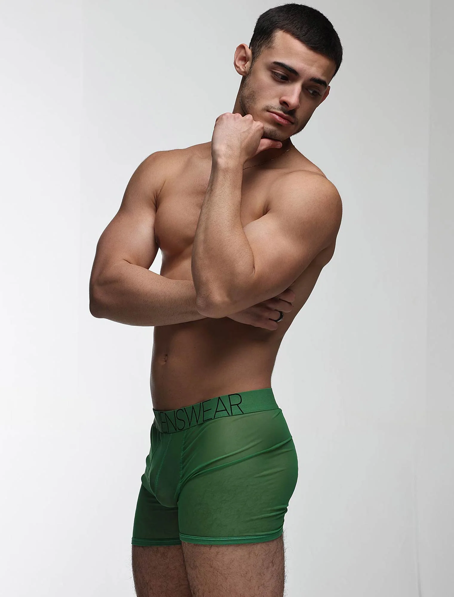 All Over Mesh Boxers - Pine Green - Image 3