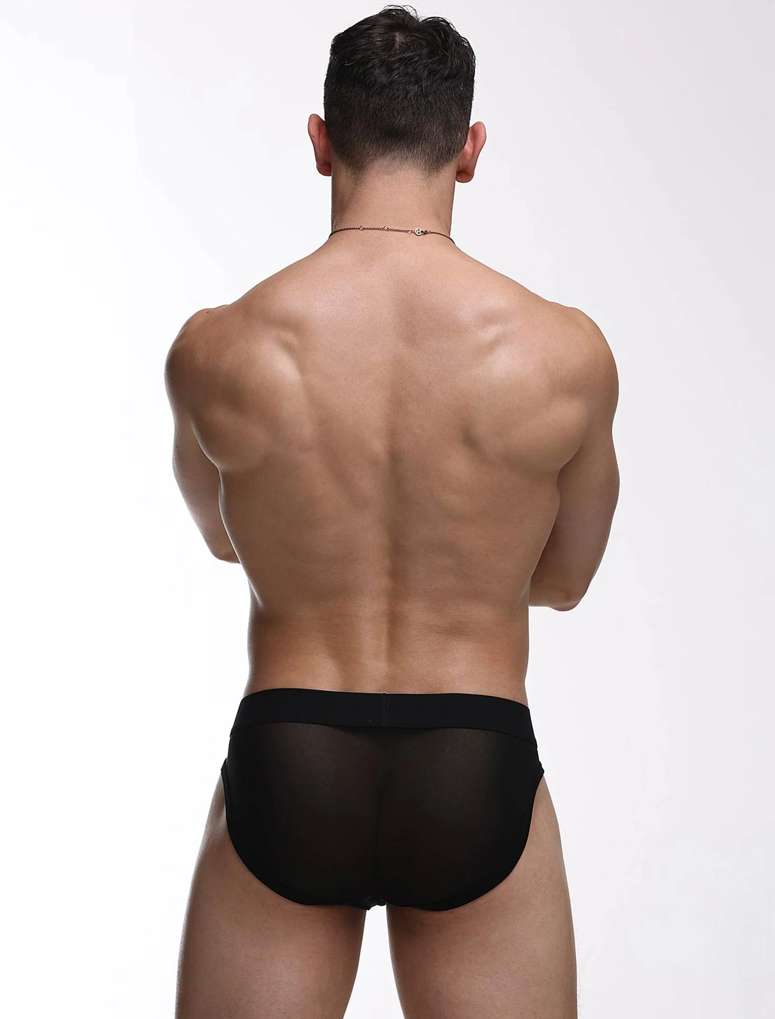 All Over Mesh Briefs - Black - Image 3
