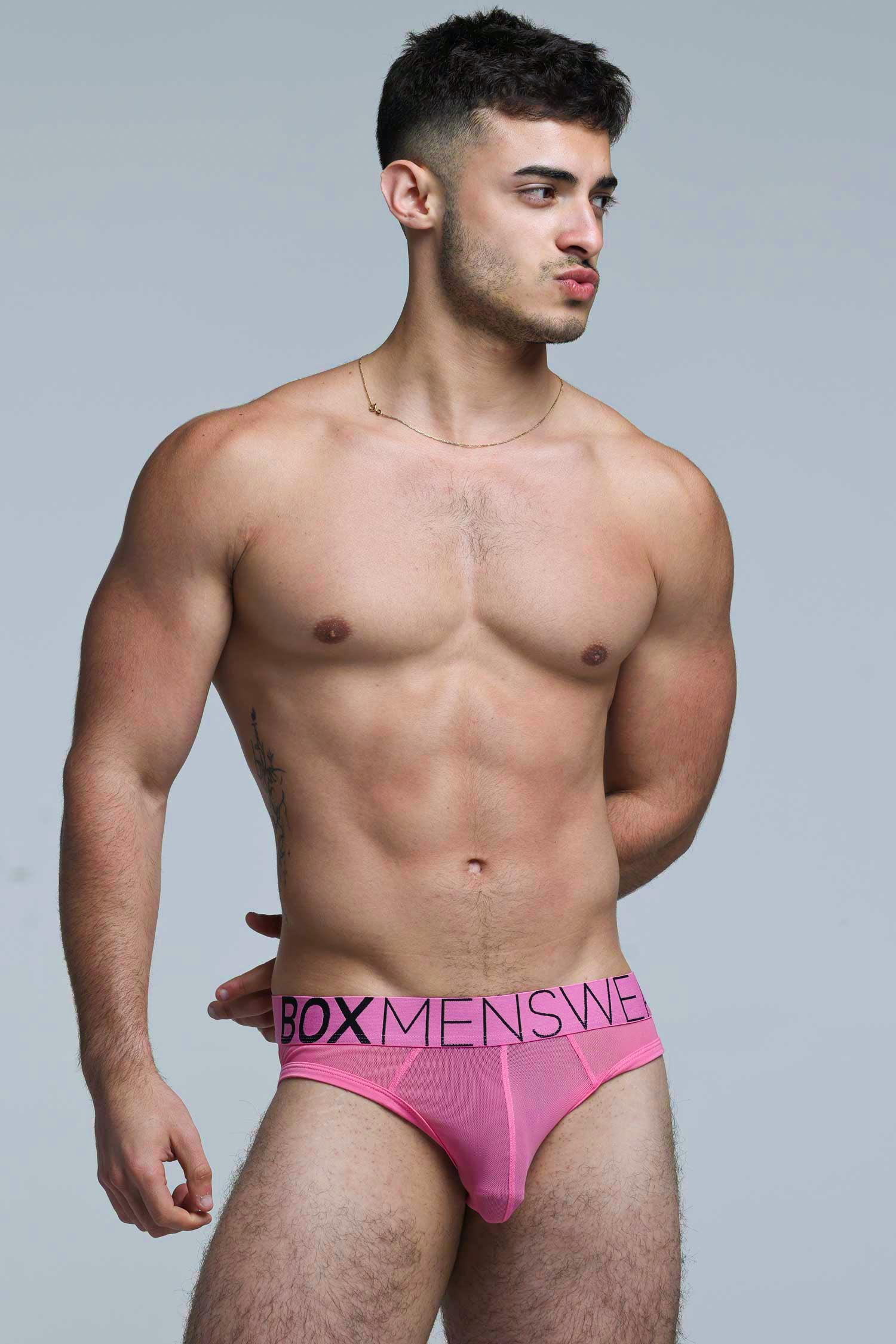 All Over Mesh Briefs - Boyfriend Pink - Image 3