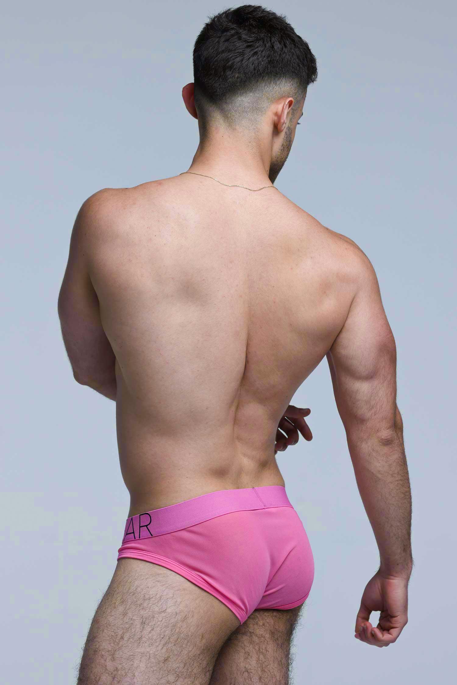 All Over Mesh Briefs - Boyfriend Pink - Image 6