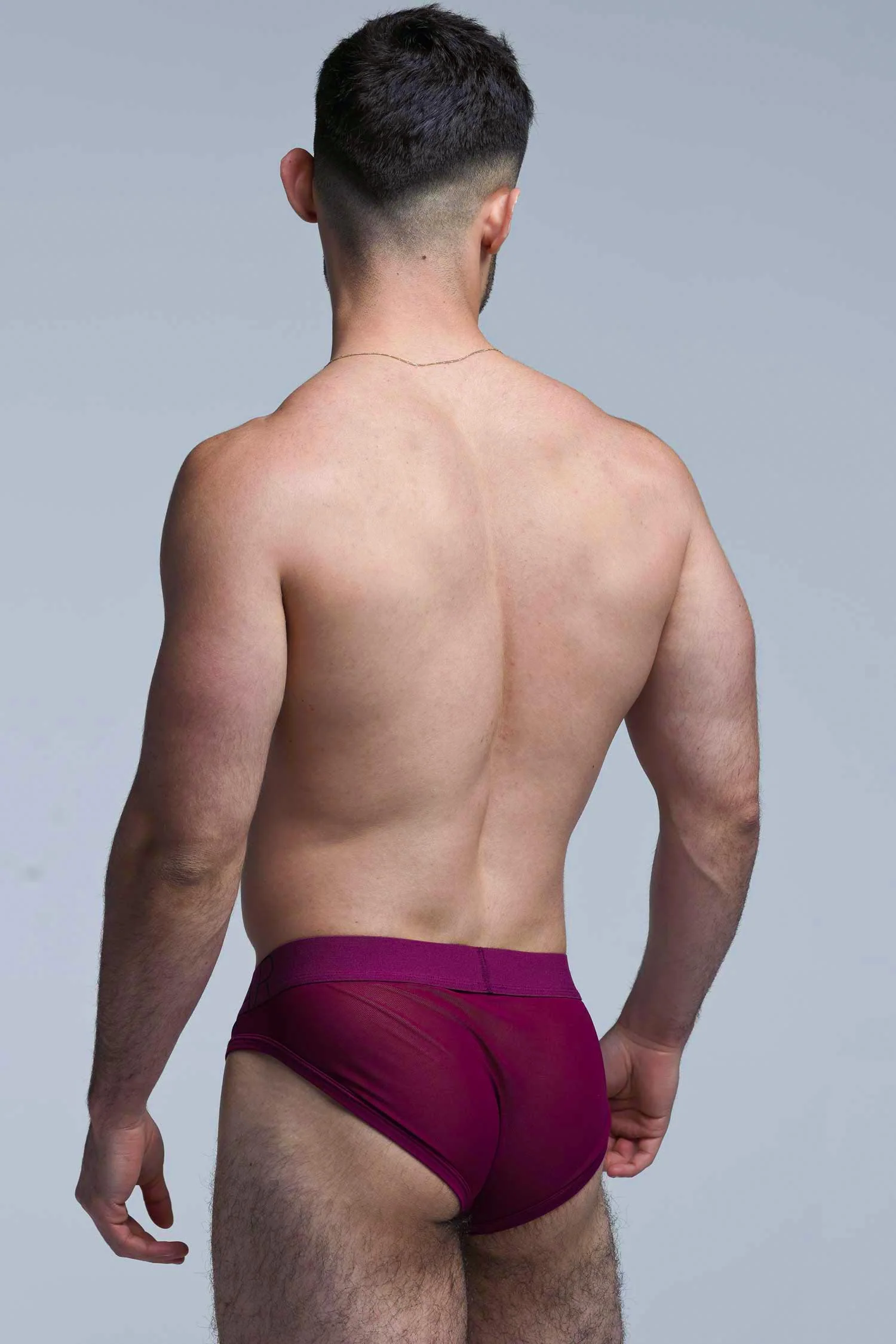 All Over Mesh Briefs - Cherry Crush - Image 7