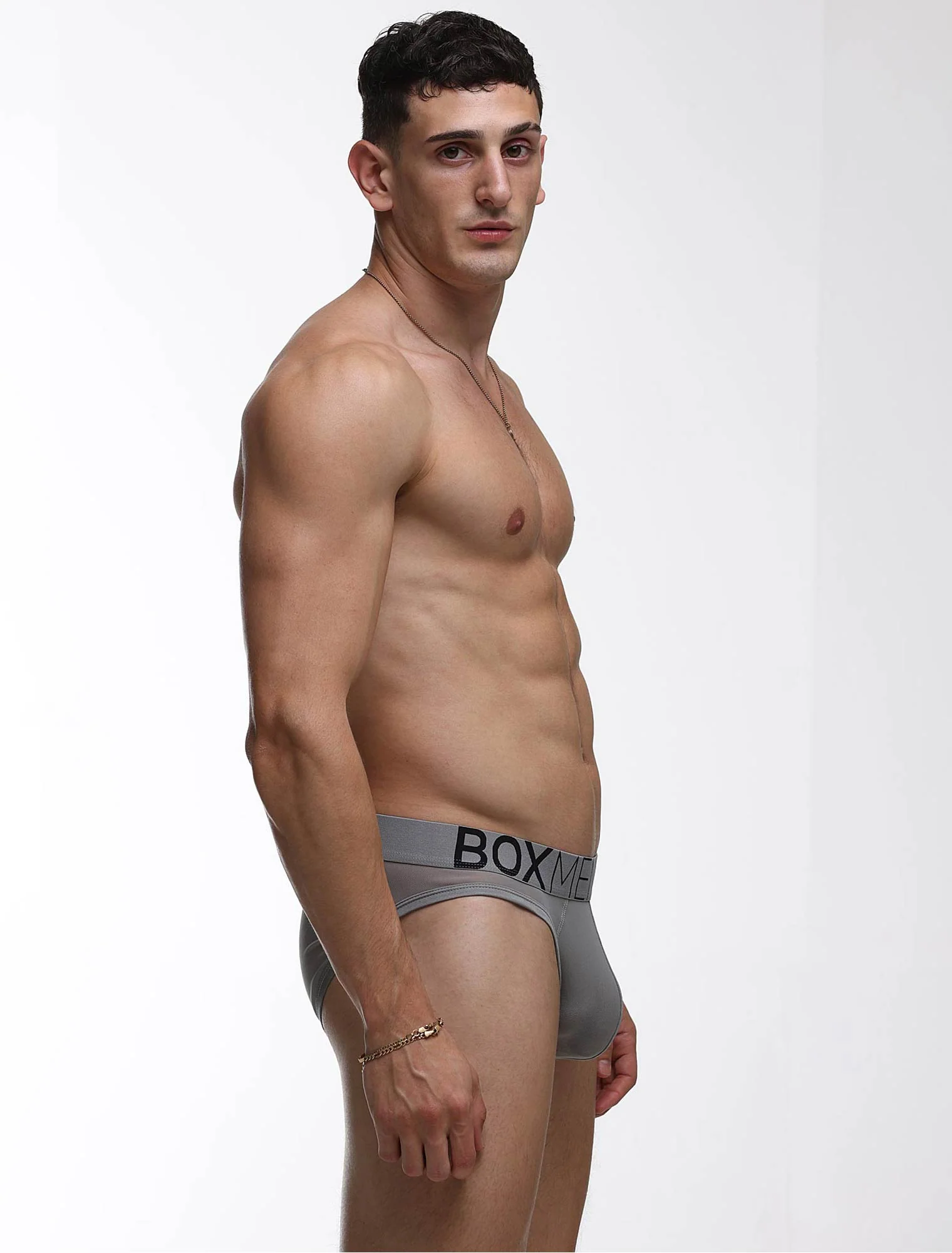 All Over Mesh Briefs - Grey Steel - Image 5