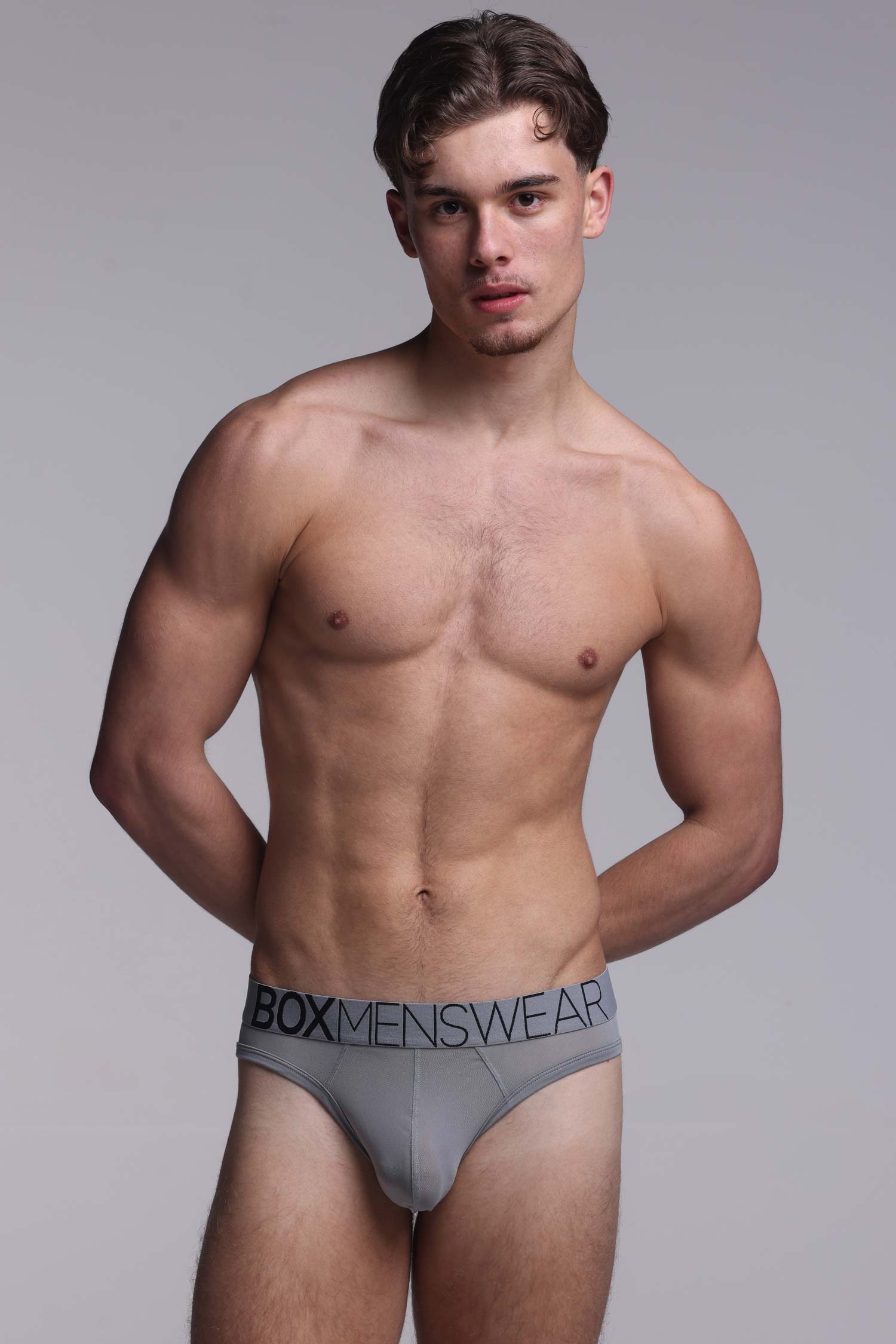 All Over Mesh Briefs - Grey Steel - Image 7