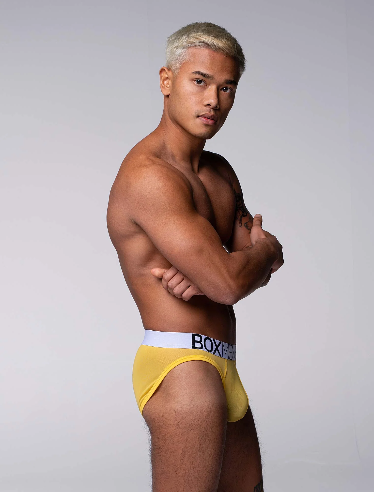 All Over Mesh Briefs - Mellow Yellow - Image 3
