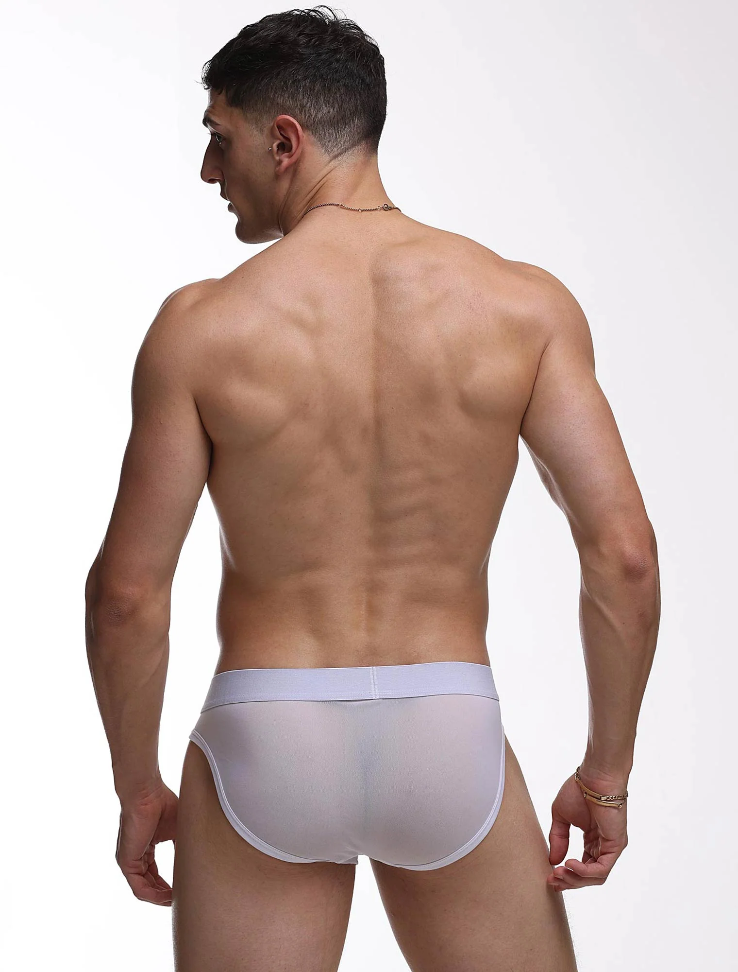 All Over Mesh Briefs - White - Image 6