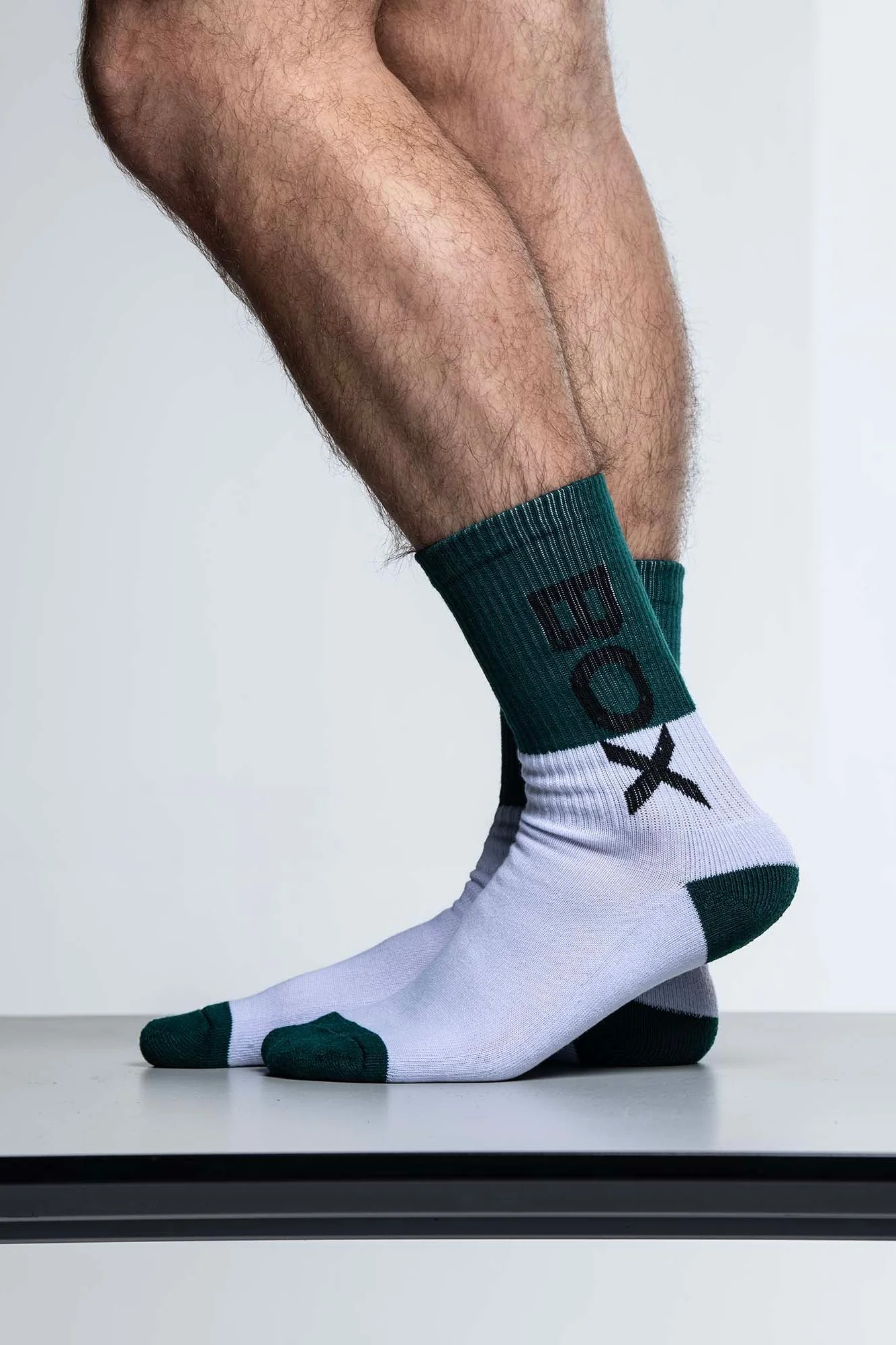 Box Sports Socks - Green Colour Block