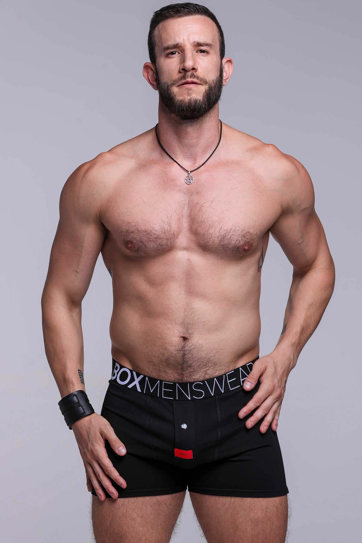 Button-up Boxers - Black Gala - Image 3