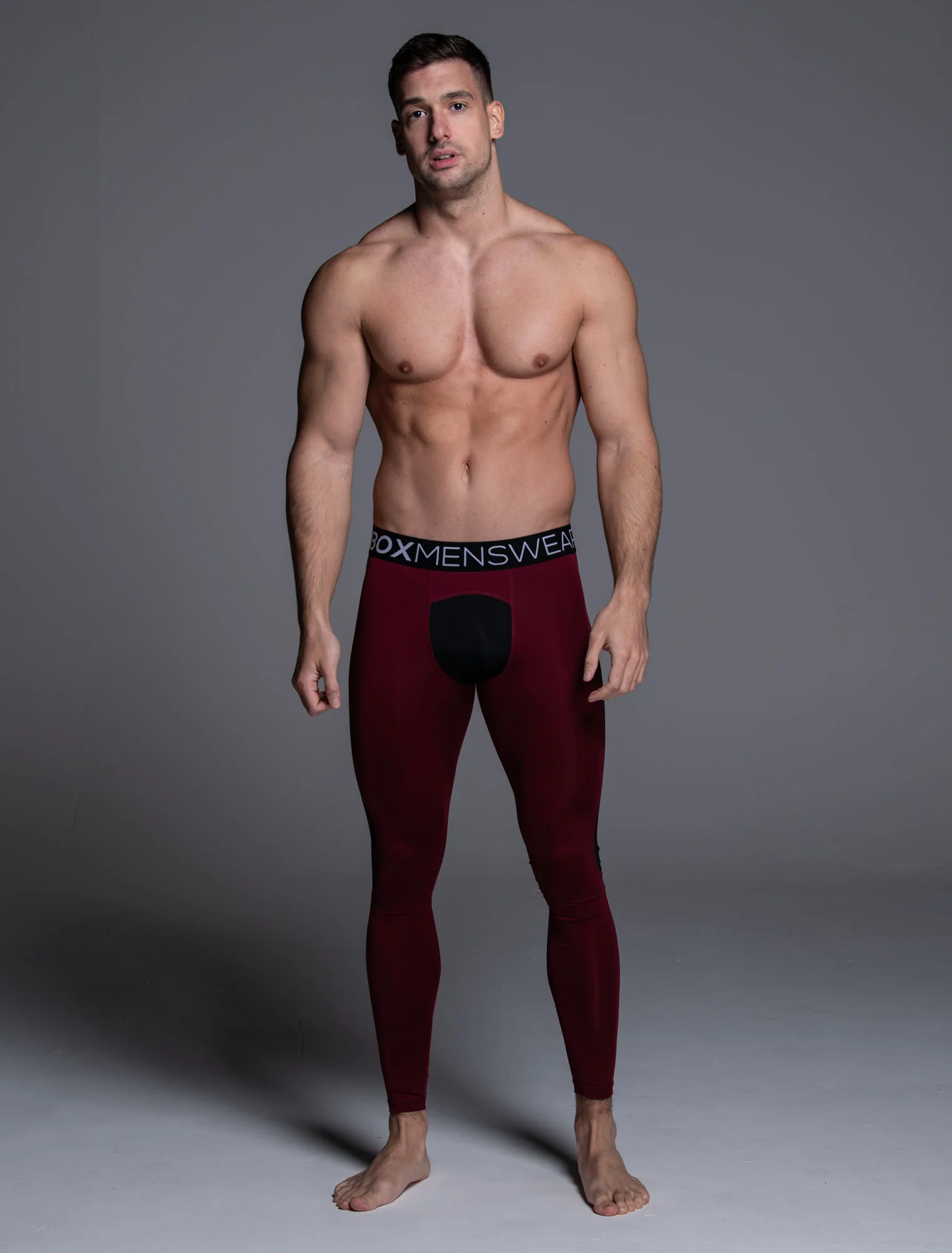 Compression Leggings - Burgundy - Image 4