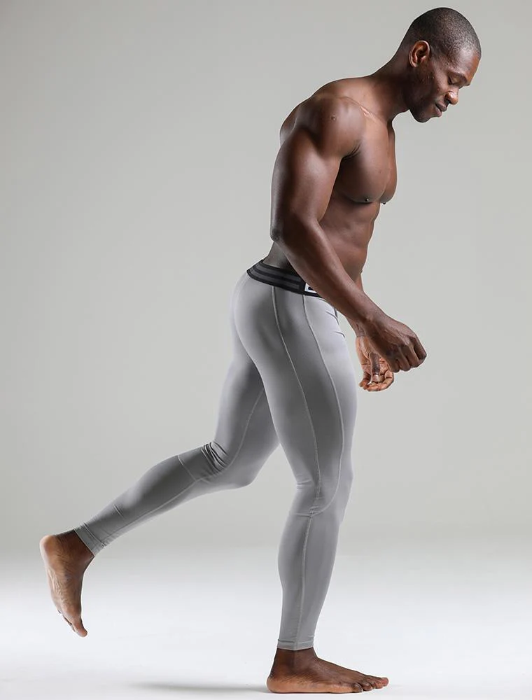 Compression Leggings - Gun Metal Grey - Image 4