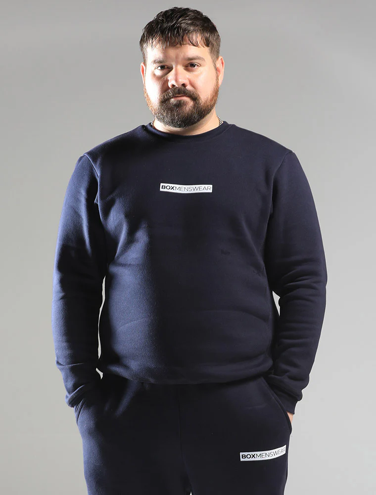 Comfort Fit: Crew Neck - Navy - Image 4