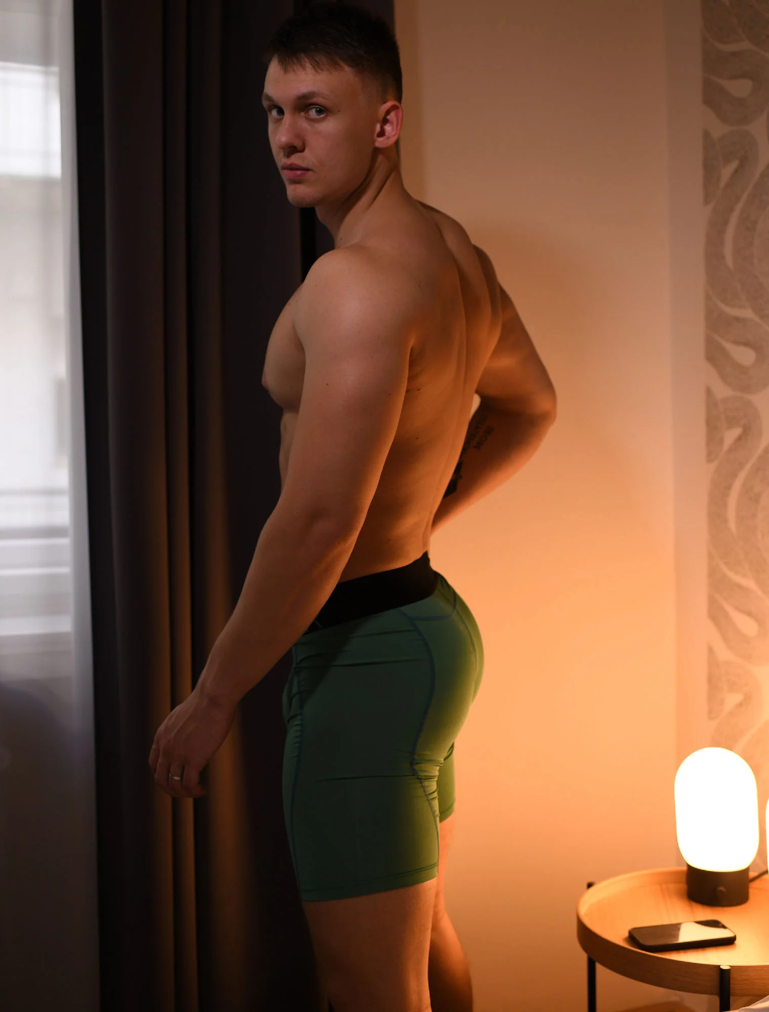 Defined Behind: Compression Shorts - Green Sheen - Image 5
