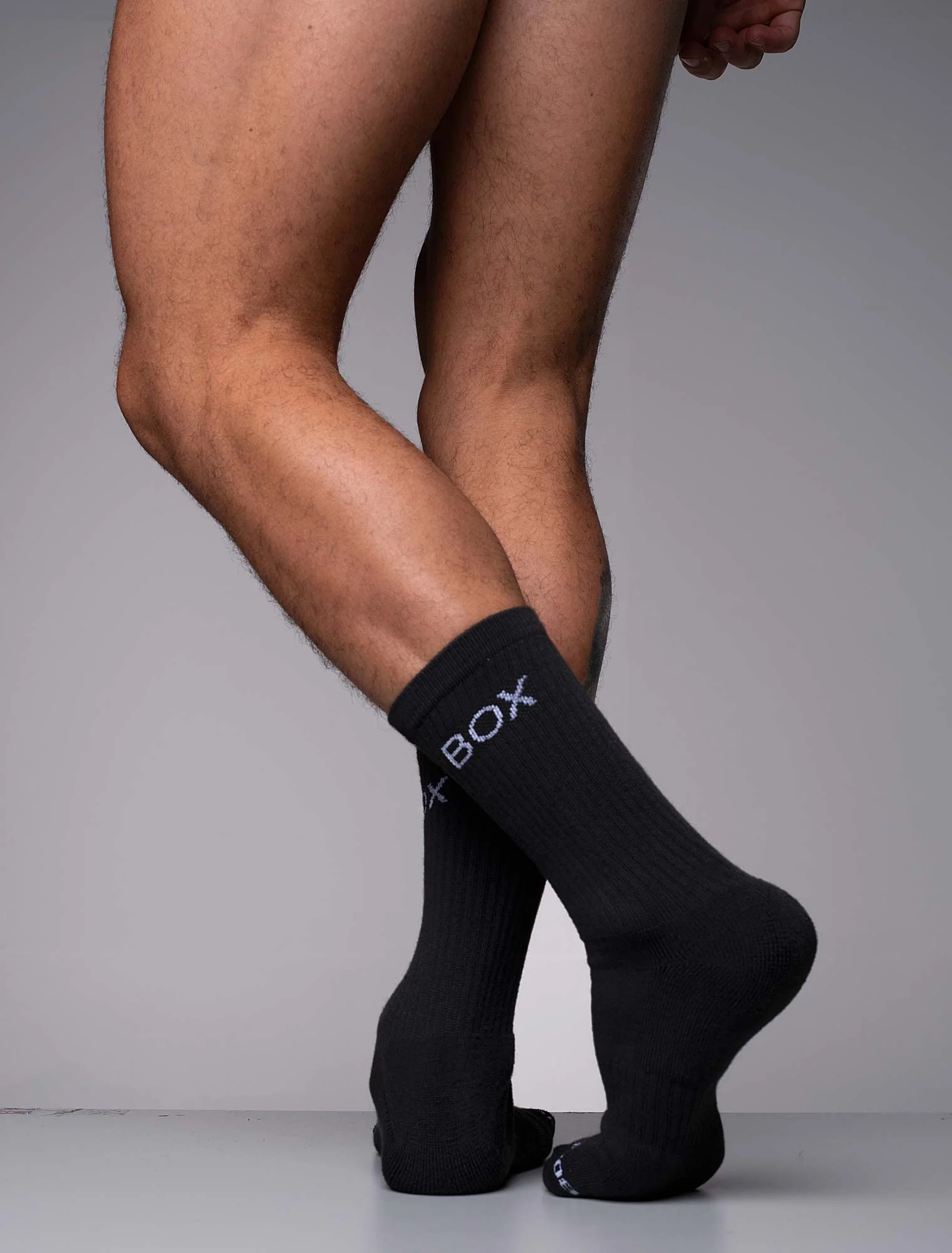 Essentials Rib Crew Socks - Black - Image 3