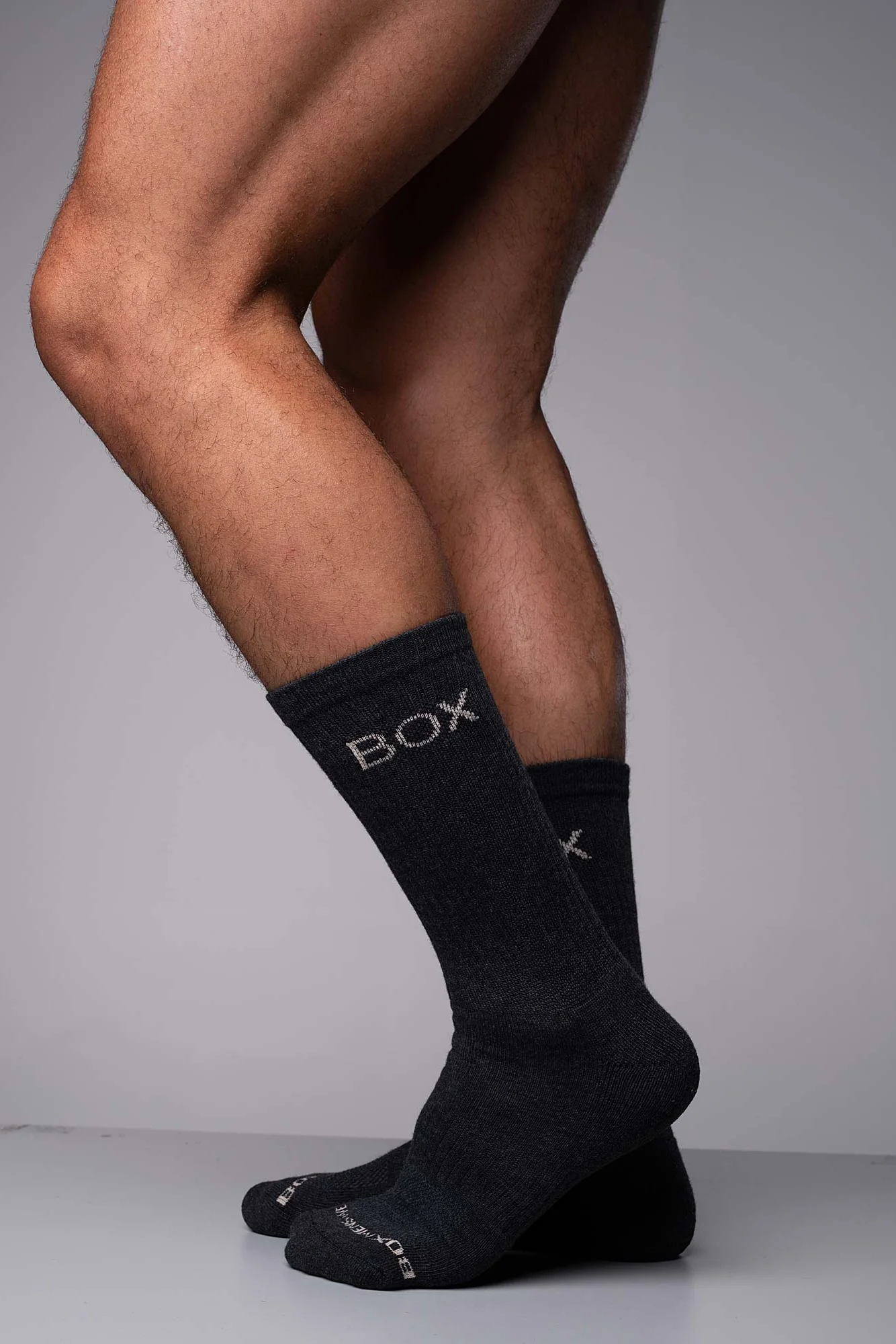 Essentials Rib Crew Socks - Dark Grey