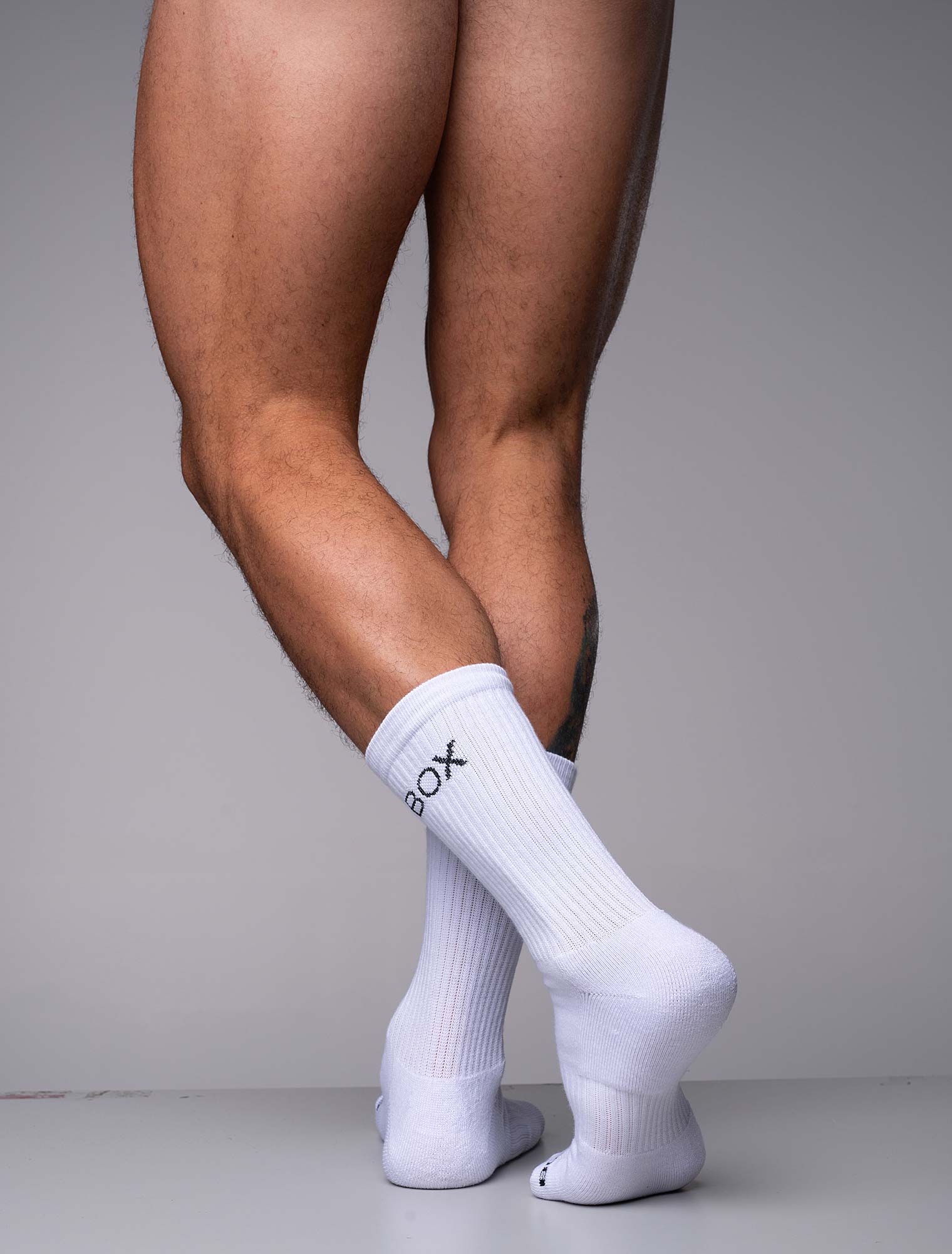 Essentials Rib Crew Socks - White - Image 3