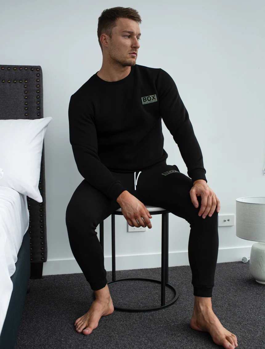Slim Fit Fleece Jogging Bottoms - Black - Image 5