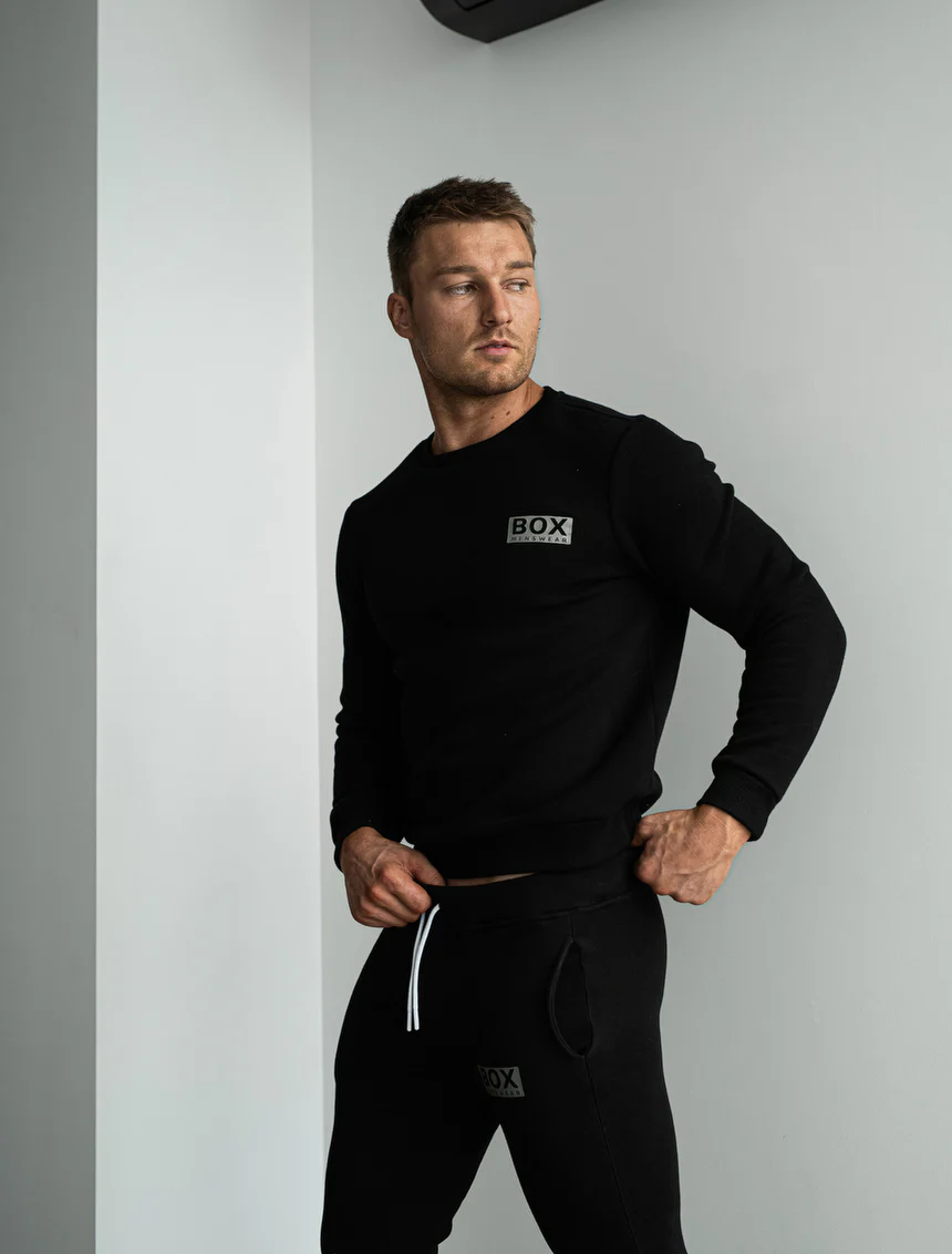 Slim Fit Fleece Jogging Bottoms - Black - Image 7