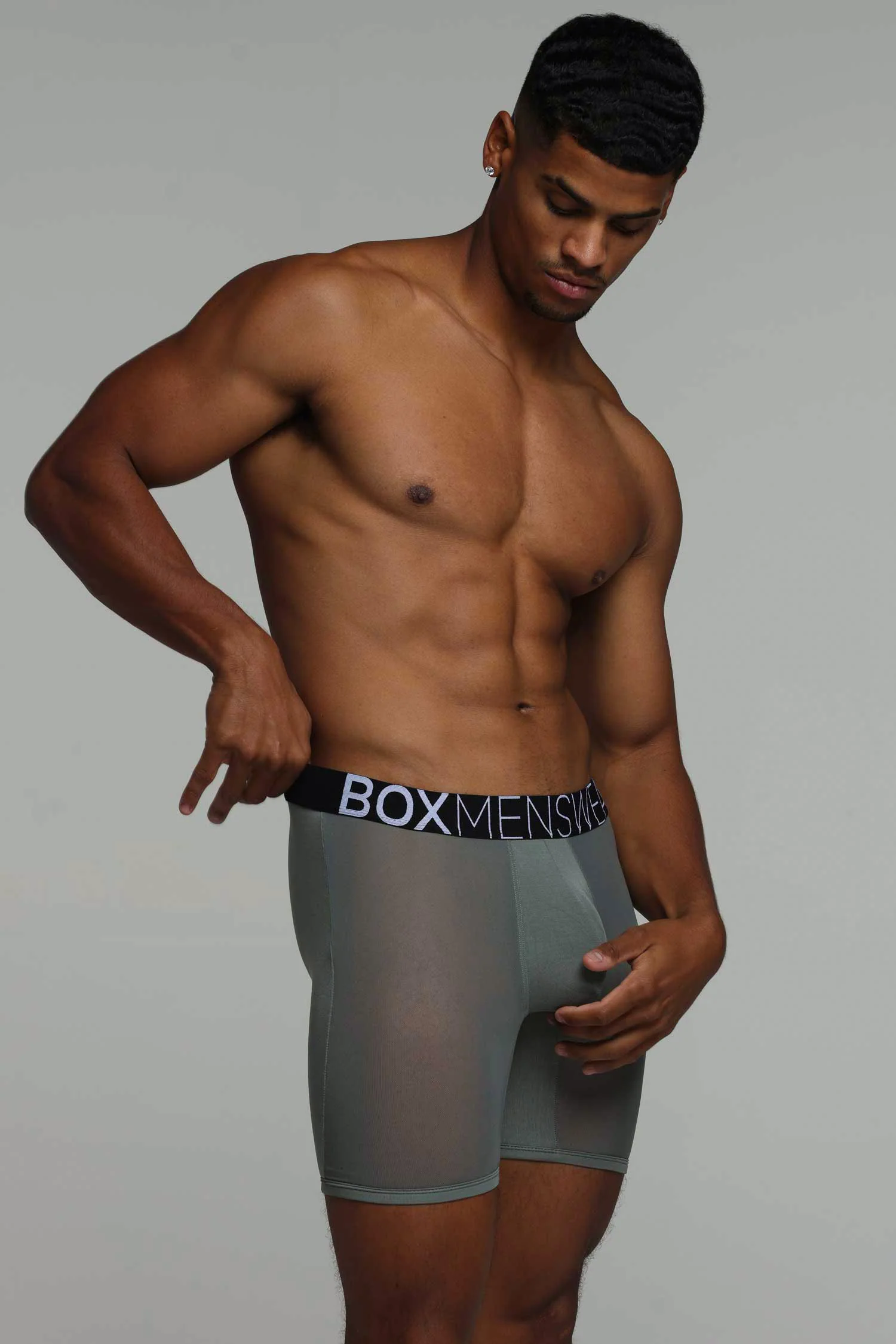 King Fit Mesh Panel - Transparent Crotch: Gun Metal Grey - Image 4