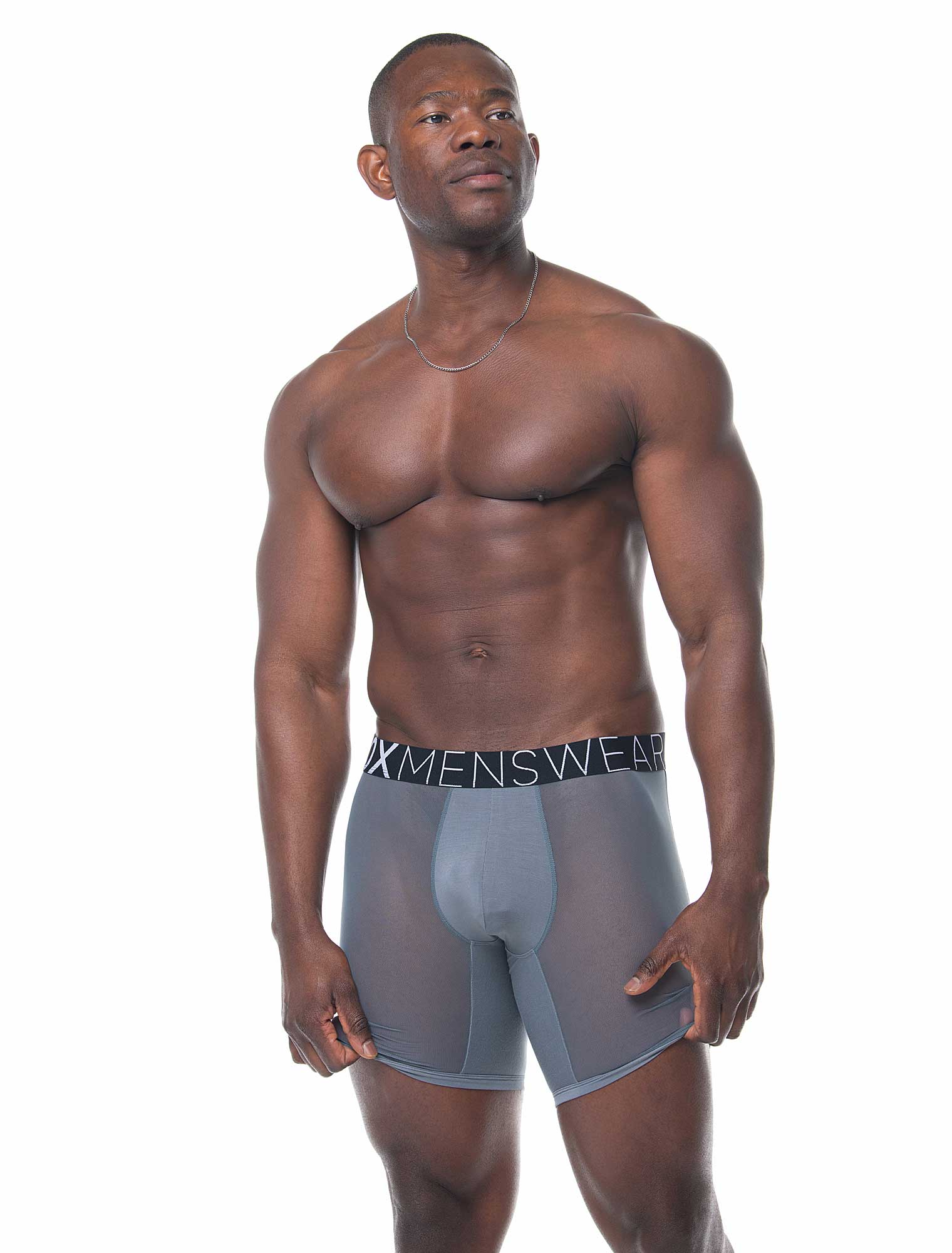 King Fit Mesh Panel - Transparent Crotch: Gun Metal Grey - Image 5