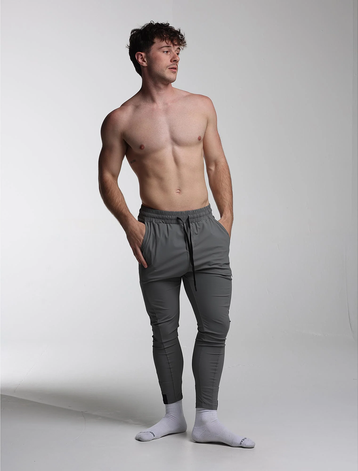 V2 Active Panelled Joggers - Slate Grey - Image 5
