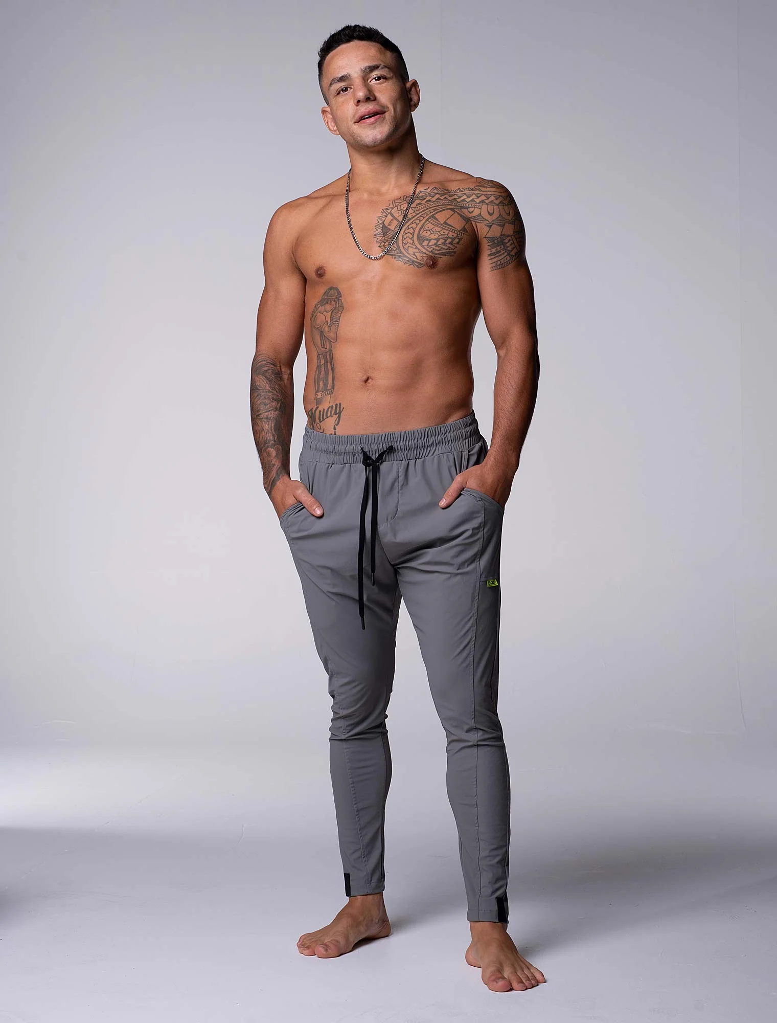 V2 Active Panelled Joggers - Slate Grey - Image 7