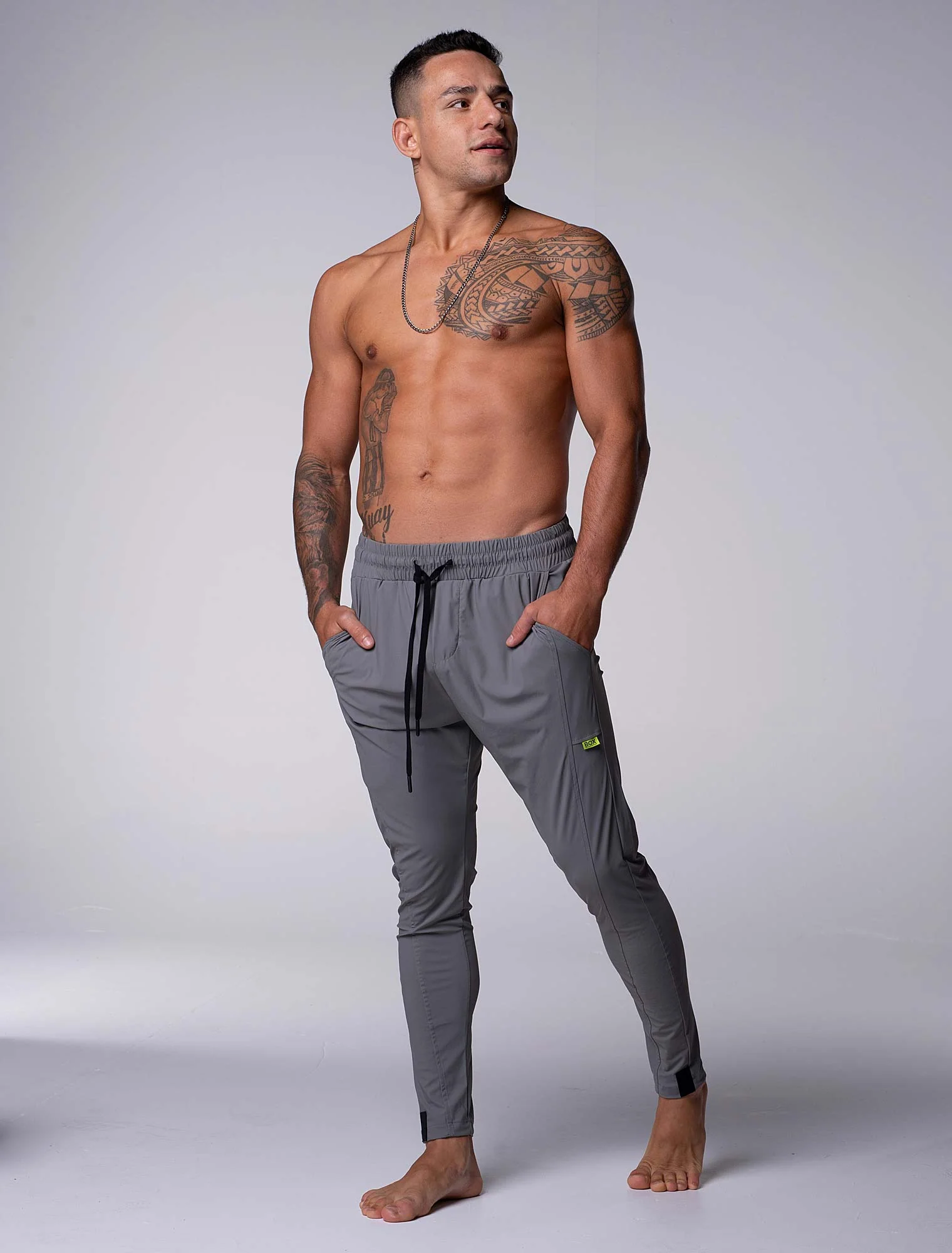 V2 Active Panelled Joggers - Slate Grey - Image 9