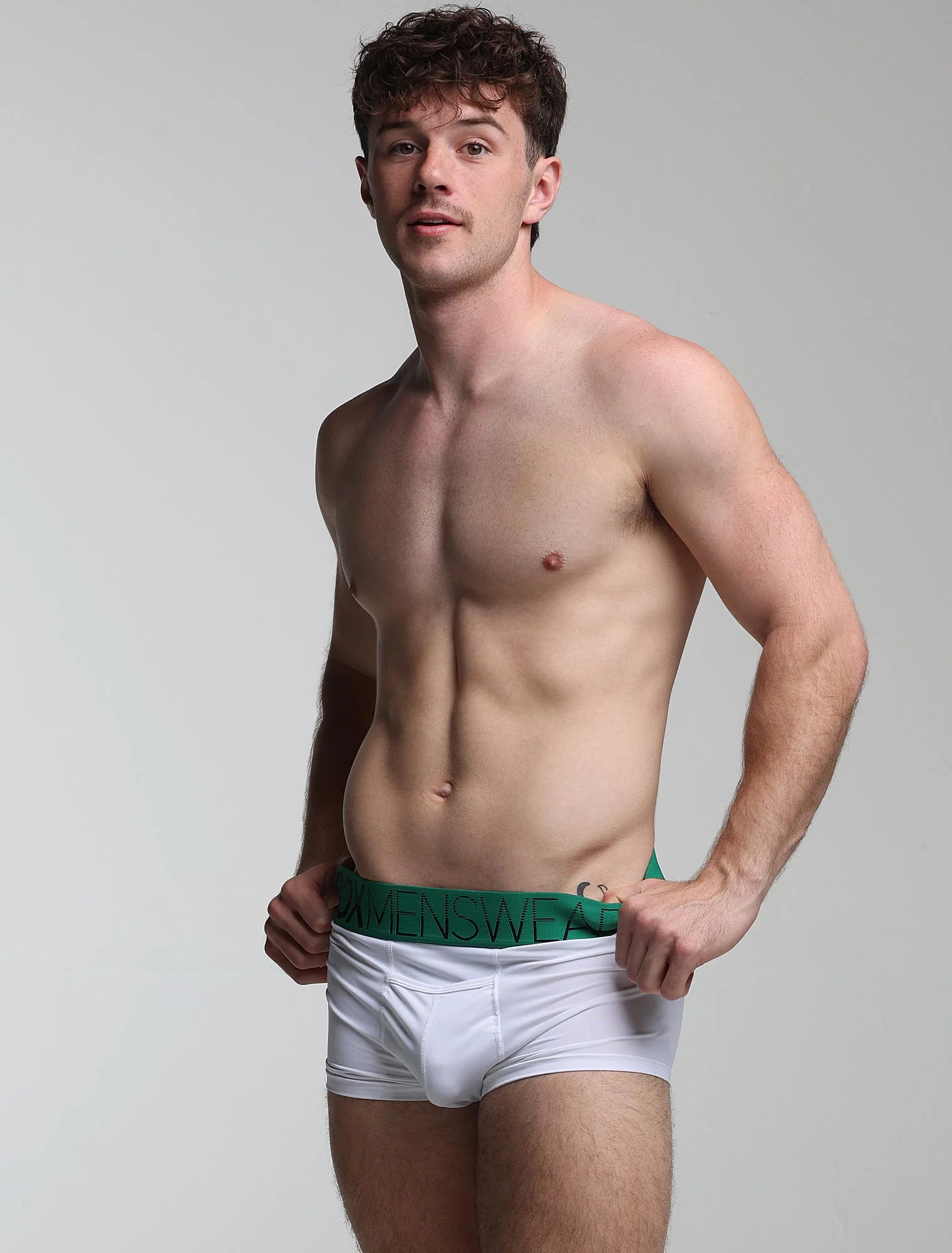 Mens Arched Keyhole Boxers - Enigma Green - Image 4