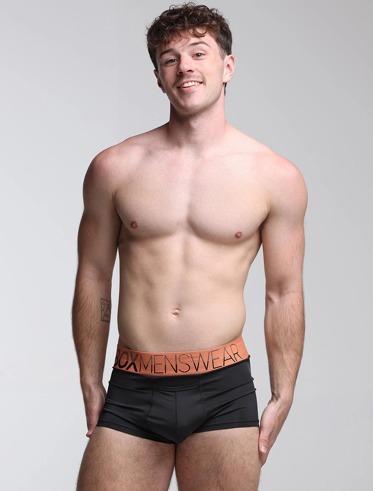 Mens Arched Keyhole Boxers - Inferno Noir - Image 4