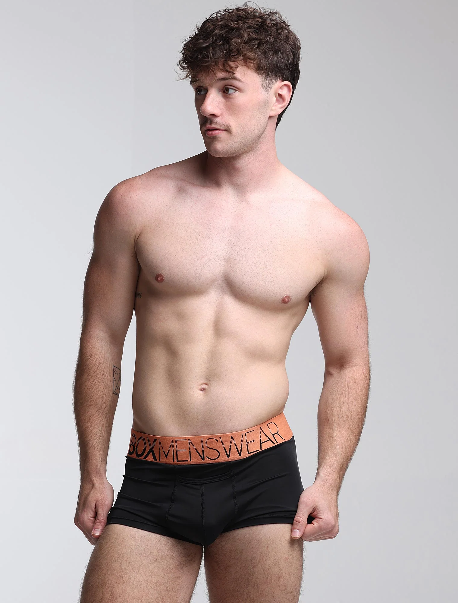 Mens Arched Keyhole Boxers - Inferno Noir - Image 5