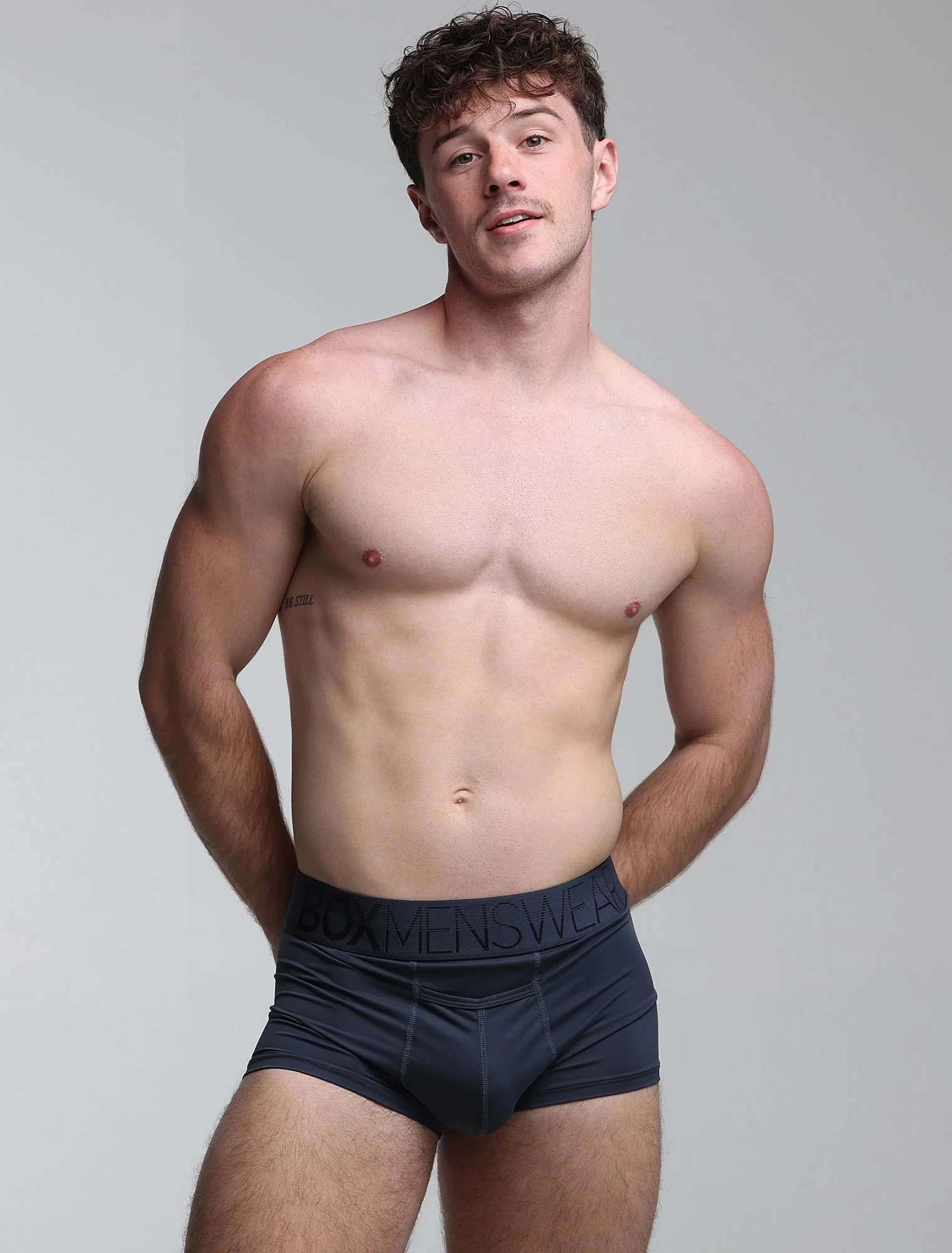 Mens Arched Keyhole Boxers - Nautical Nightfall - Image 3